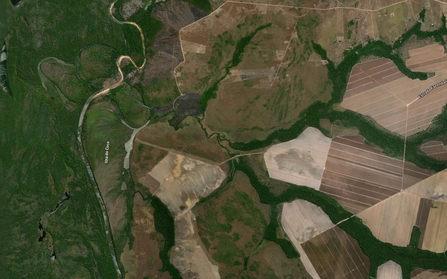 Satellite map of the Corrego Cangucuzinho
