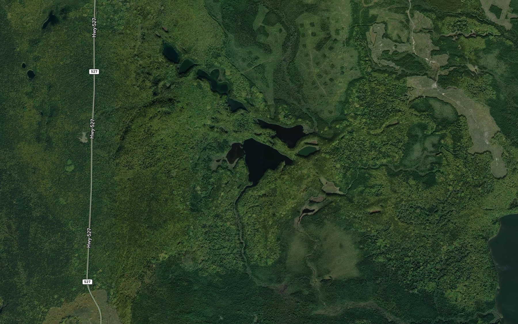 Satellite map of the Renaud Lake