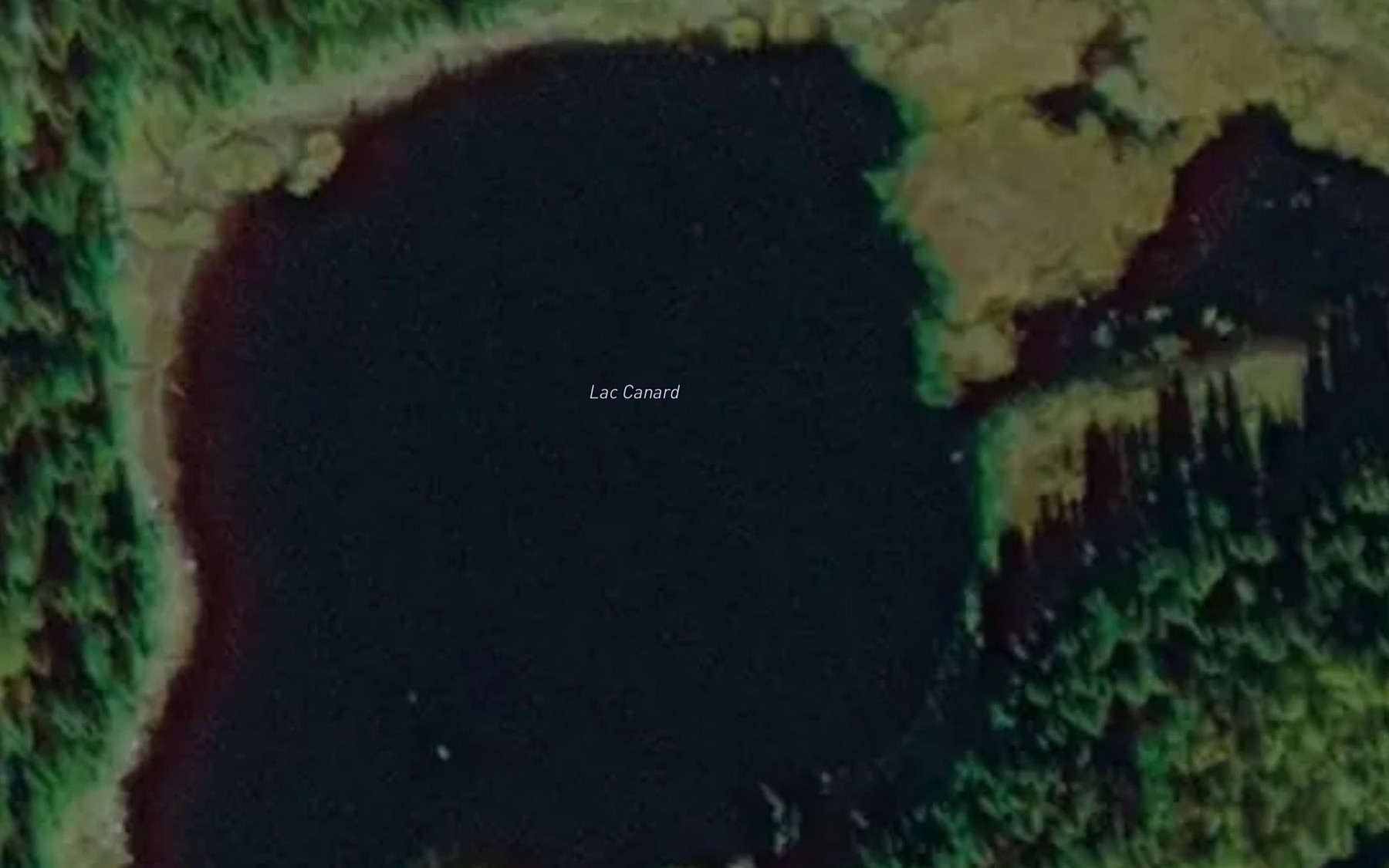 Satellite map of the Lac Canard