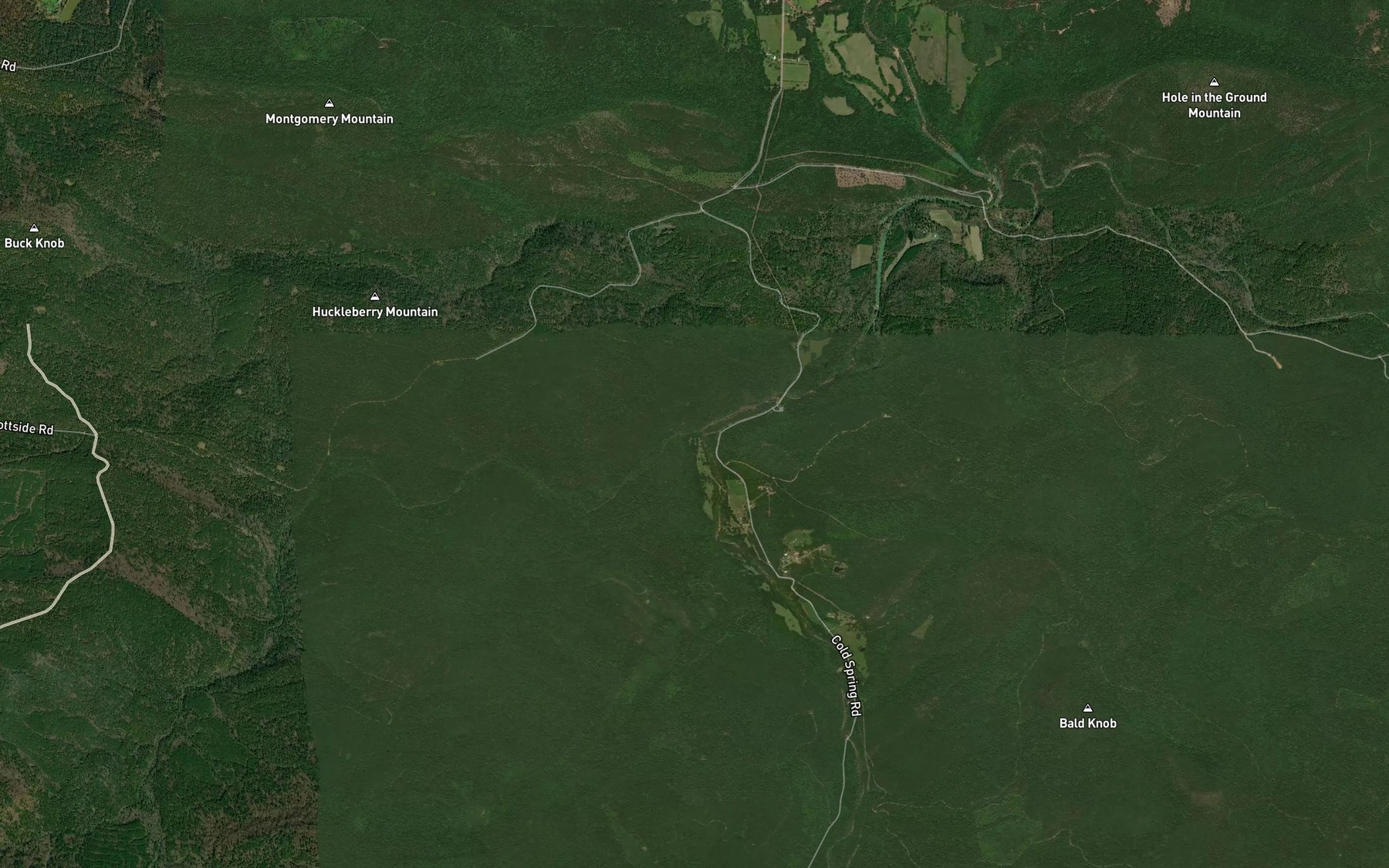 Satellite map of the Right Hand Sugar Creek