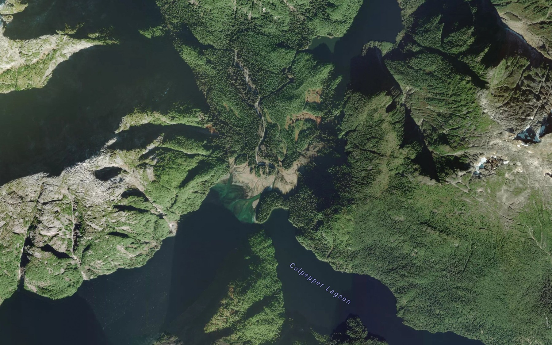 Satellite map of the Kainet Creek