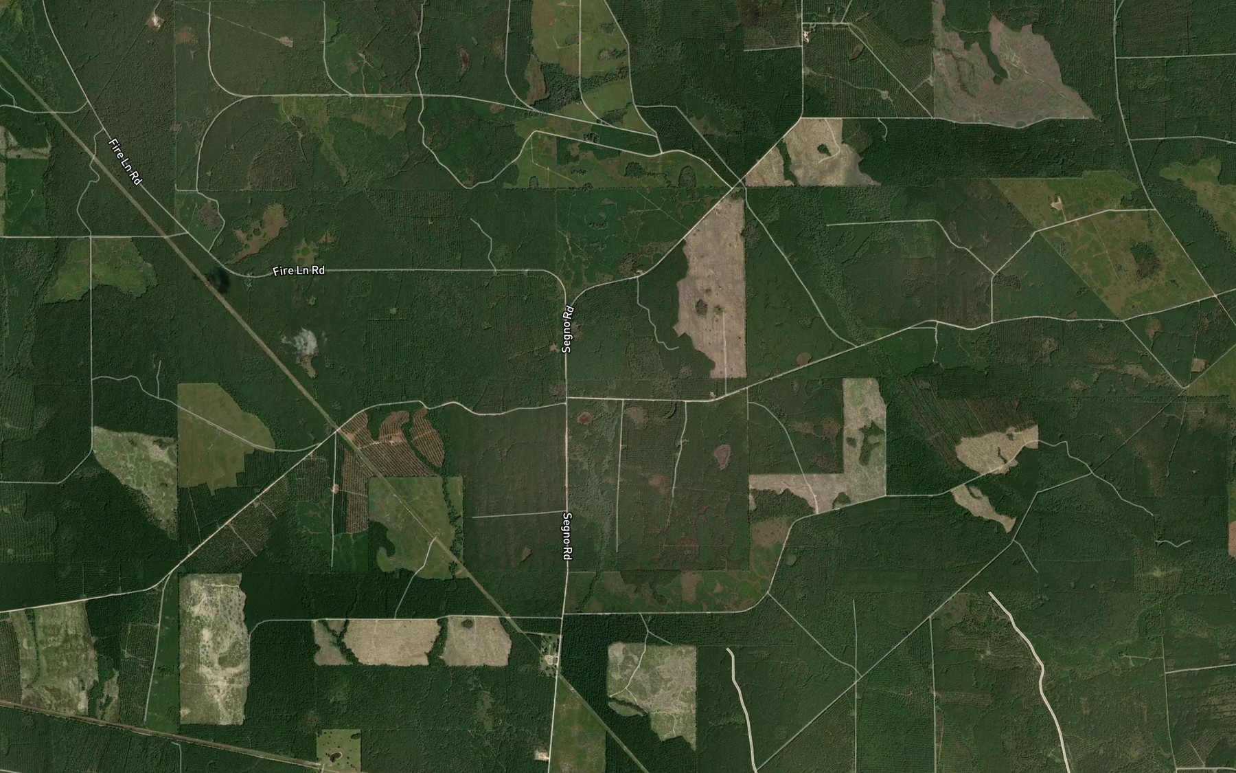 Satellite map of the Doe Ponds