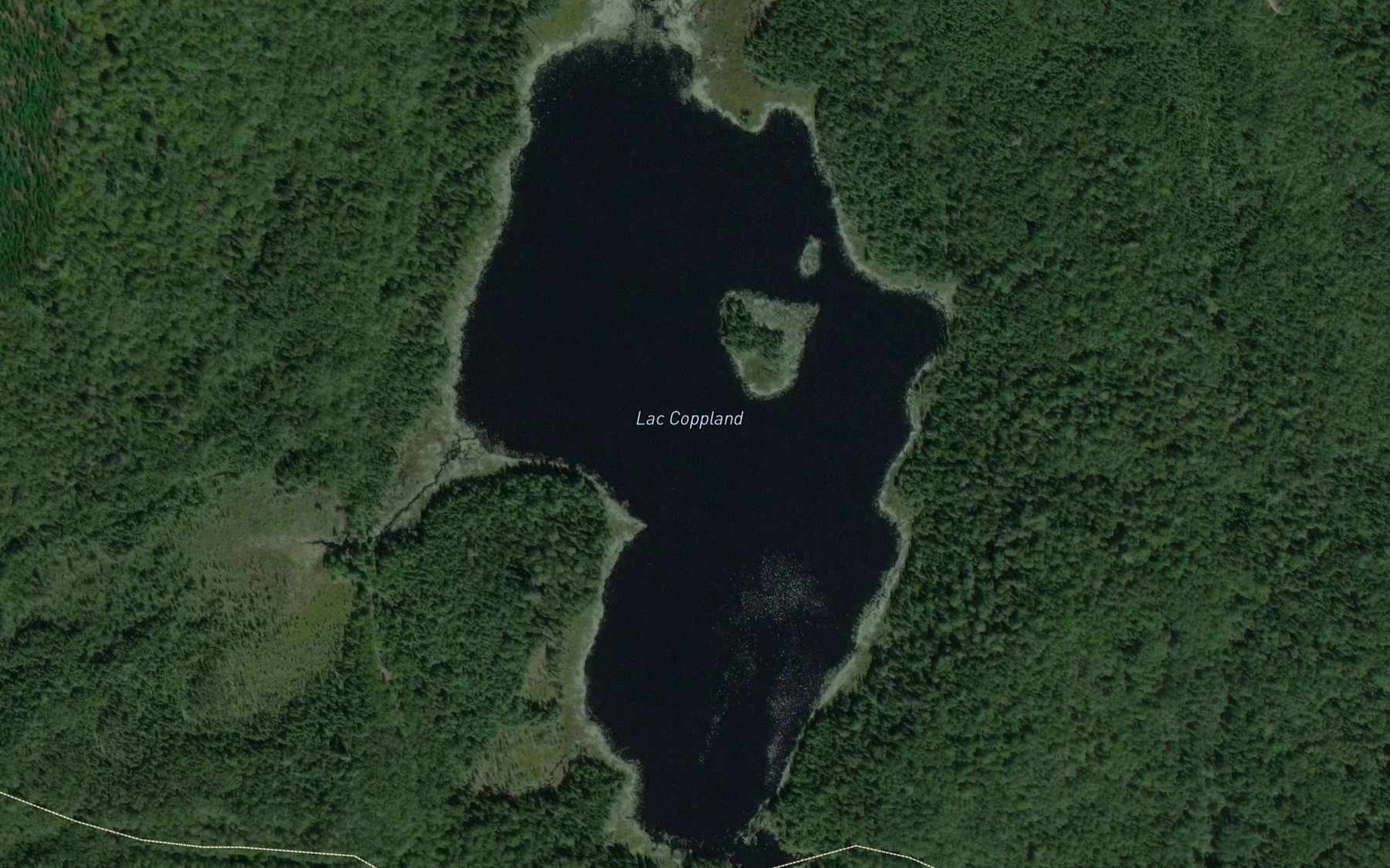 Satellite map of the Lac Coppland