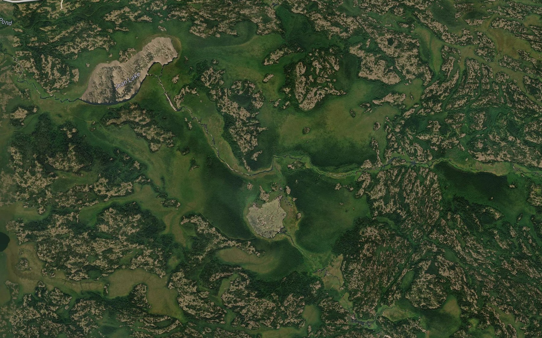 Satellite map of the South Fork Rennie River