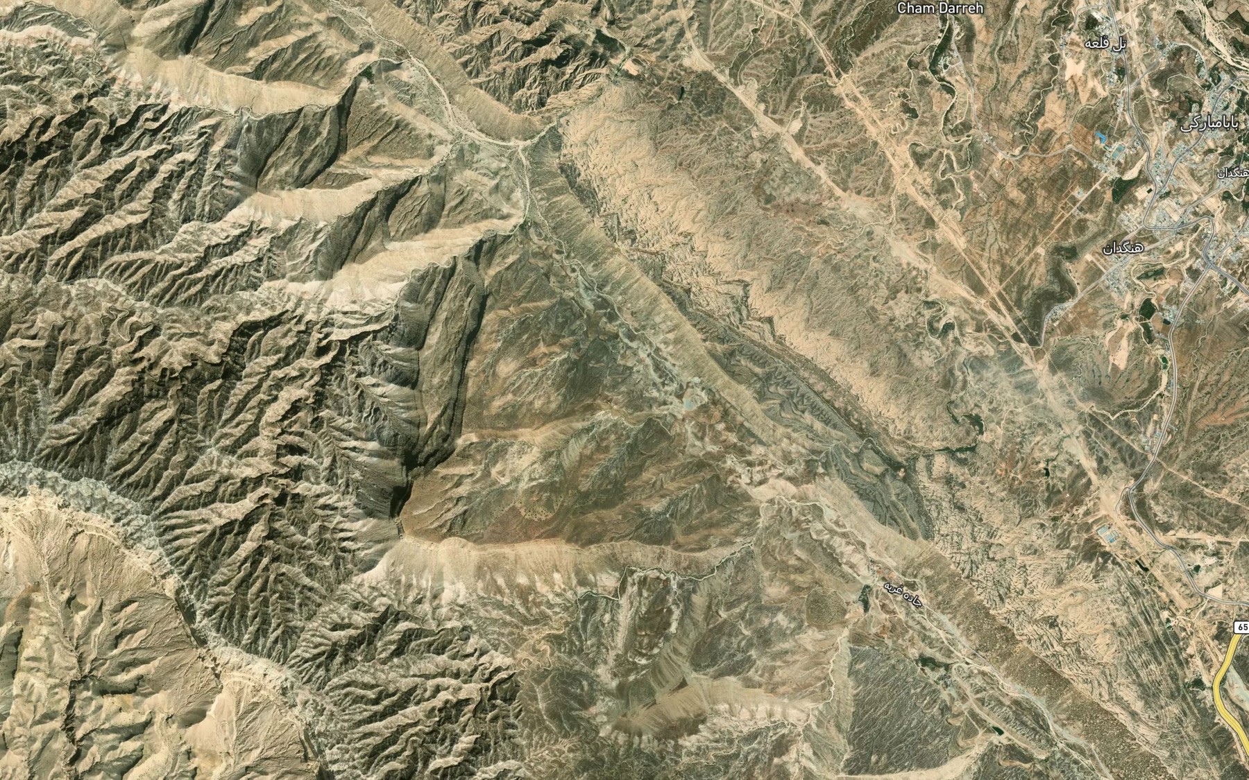 Satellite map of the Cheshmeh-ye Pey Kuh