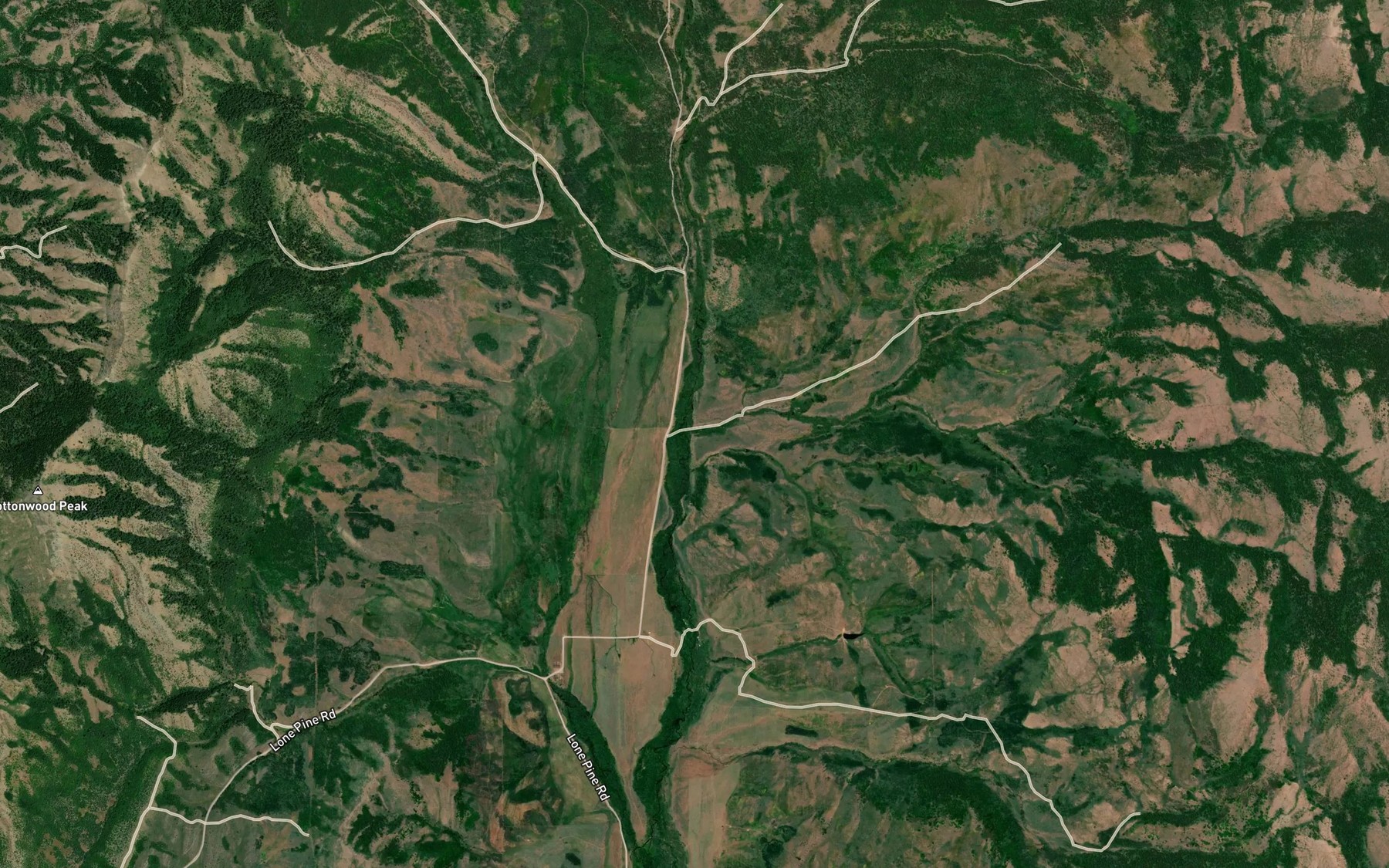 Satellite map of the Jacobson Creek
