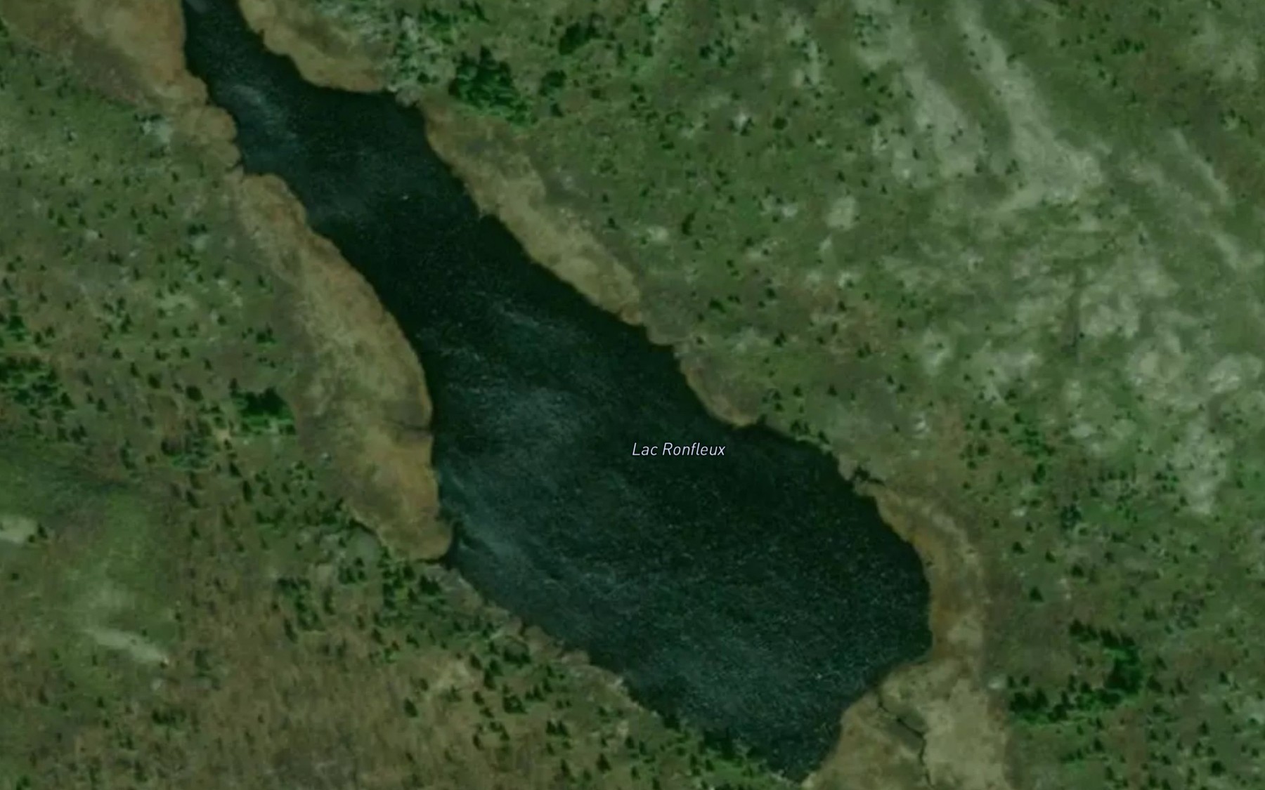 Satellite map of the Lac Ronfleux