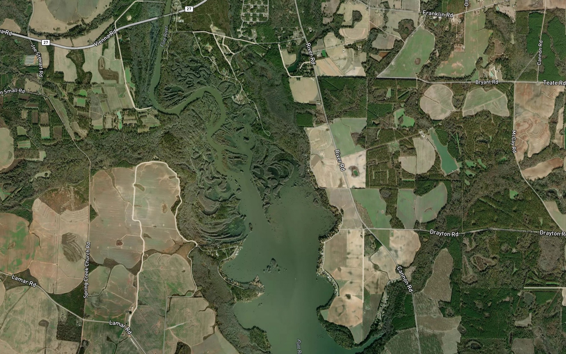 Satellite map of the Glory Hole