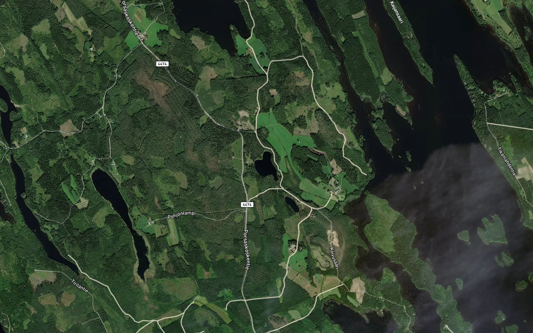 Satellite map of the Kolmisoppi