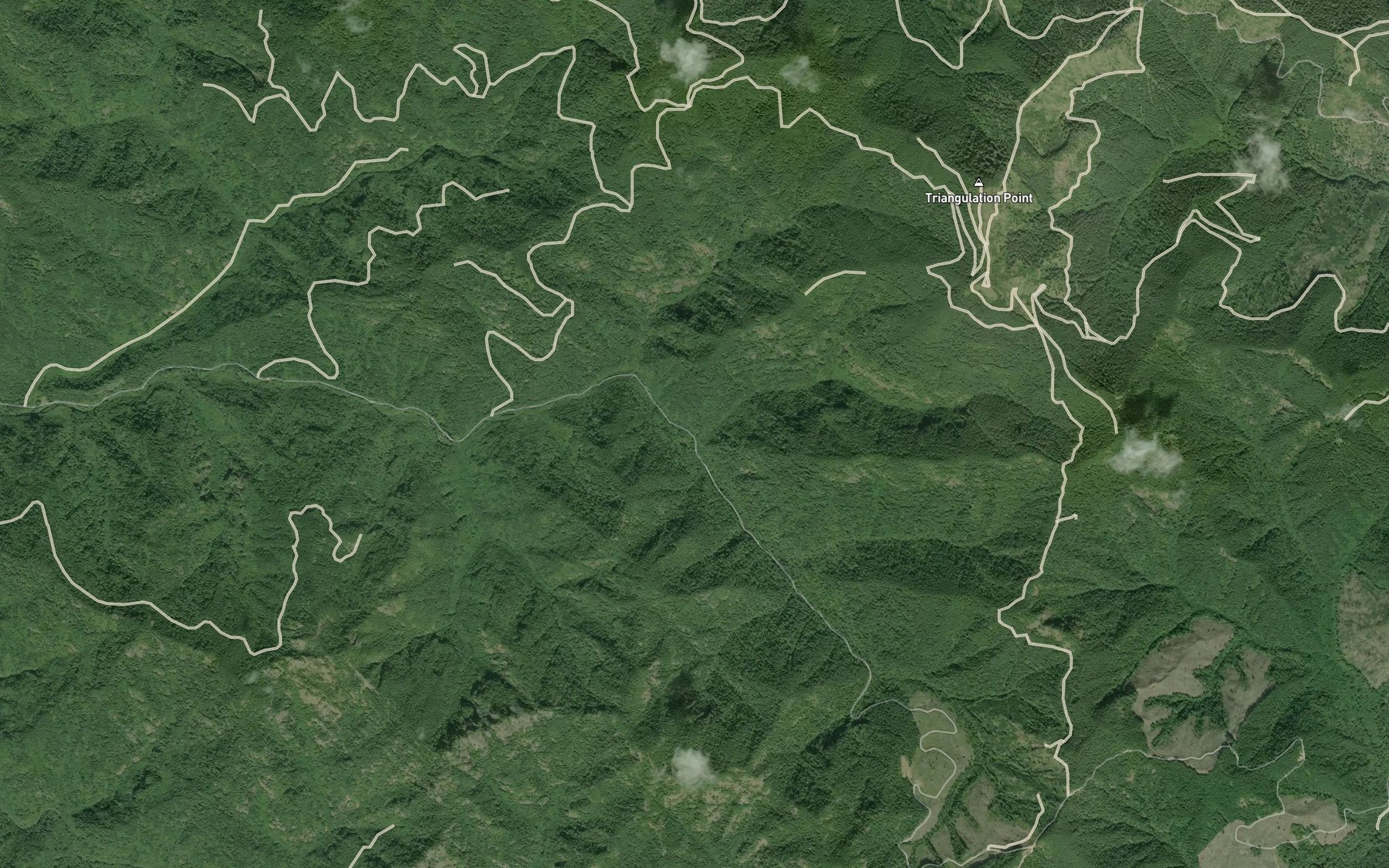 Satellite map of the Fick Creek