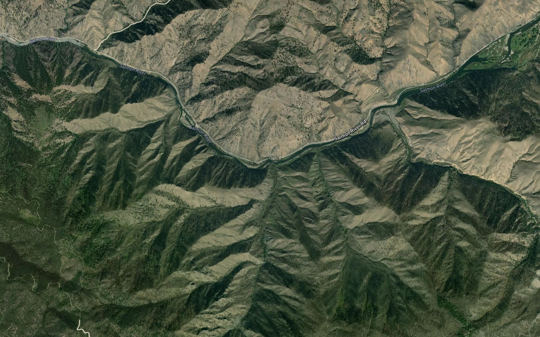 Satellite map of the Moose Creek
