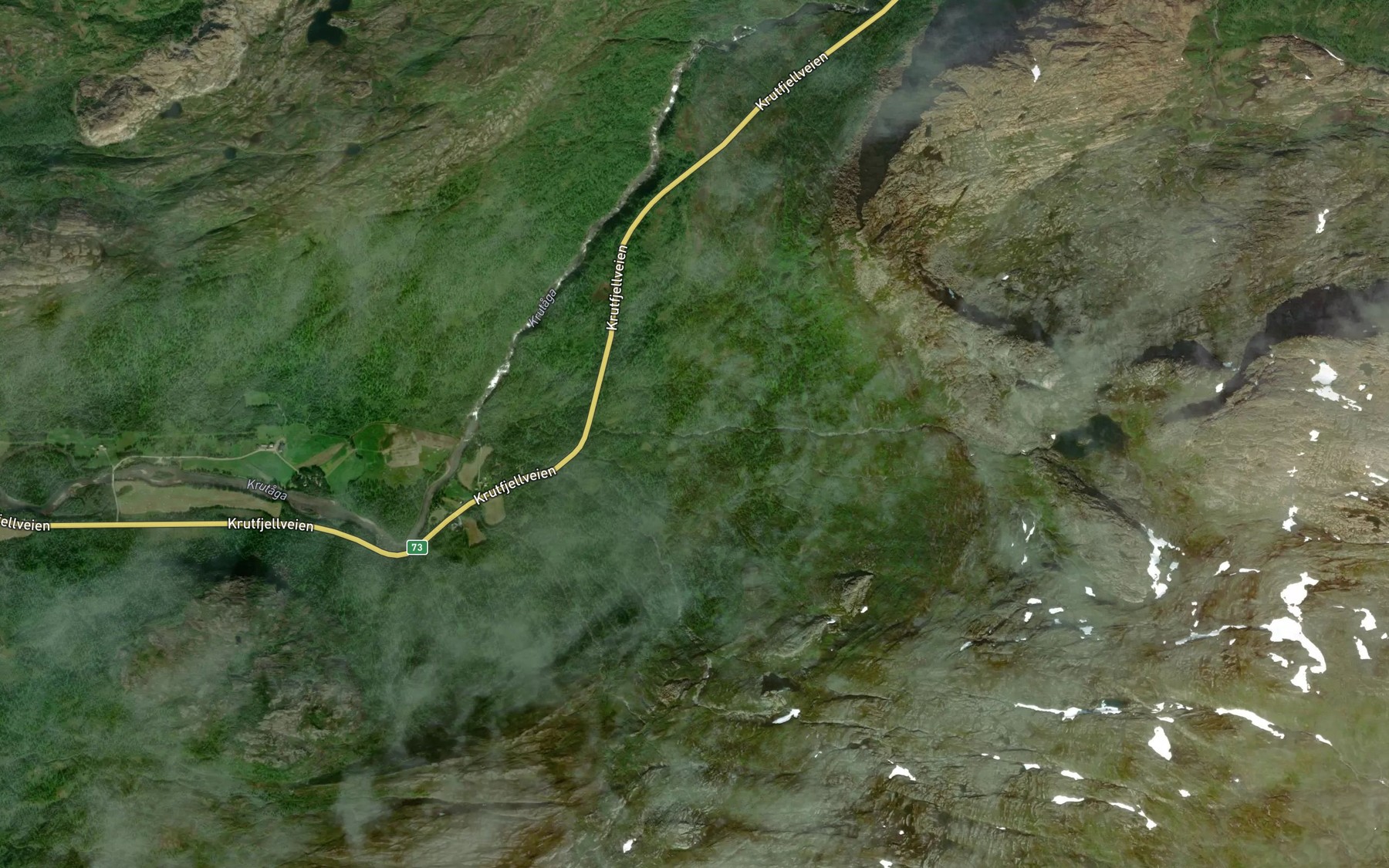 Satellite map of the Krokbekken