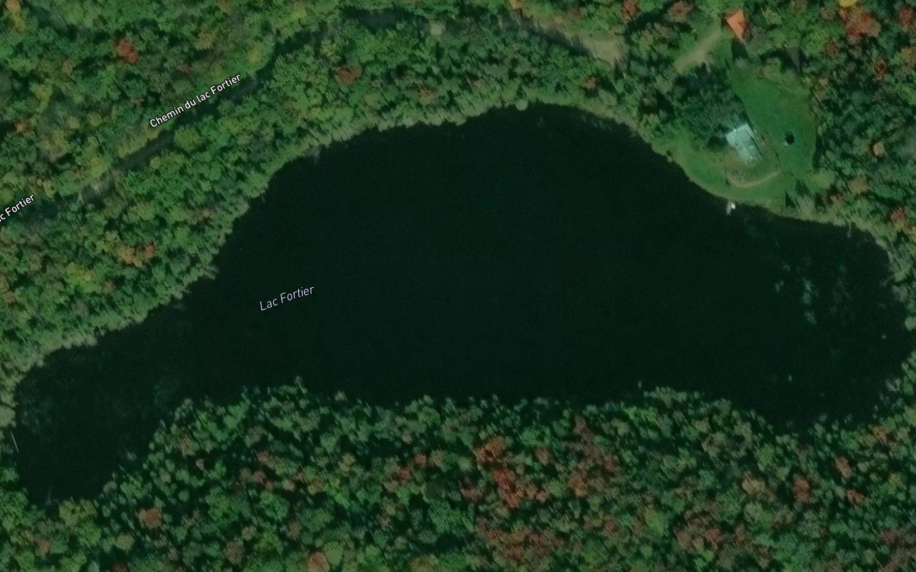 Satellite map of the Lac Fortier