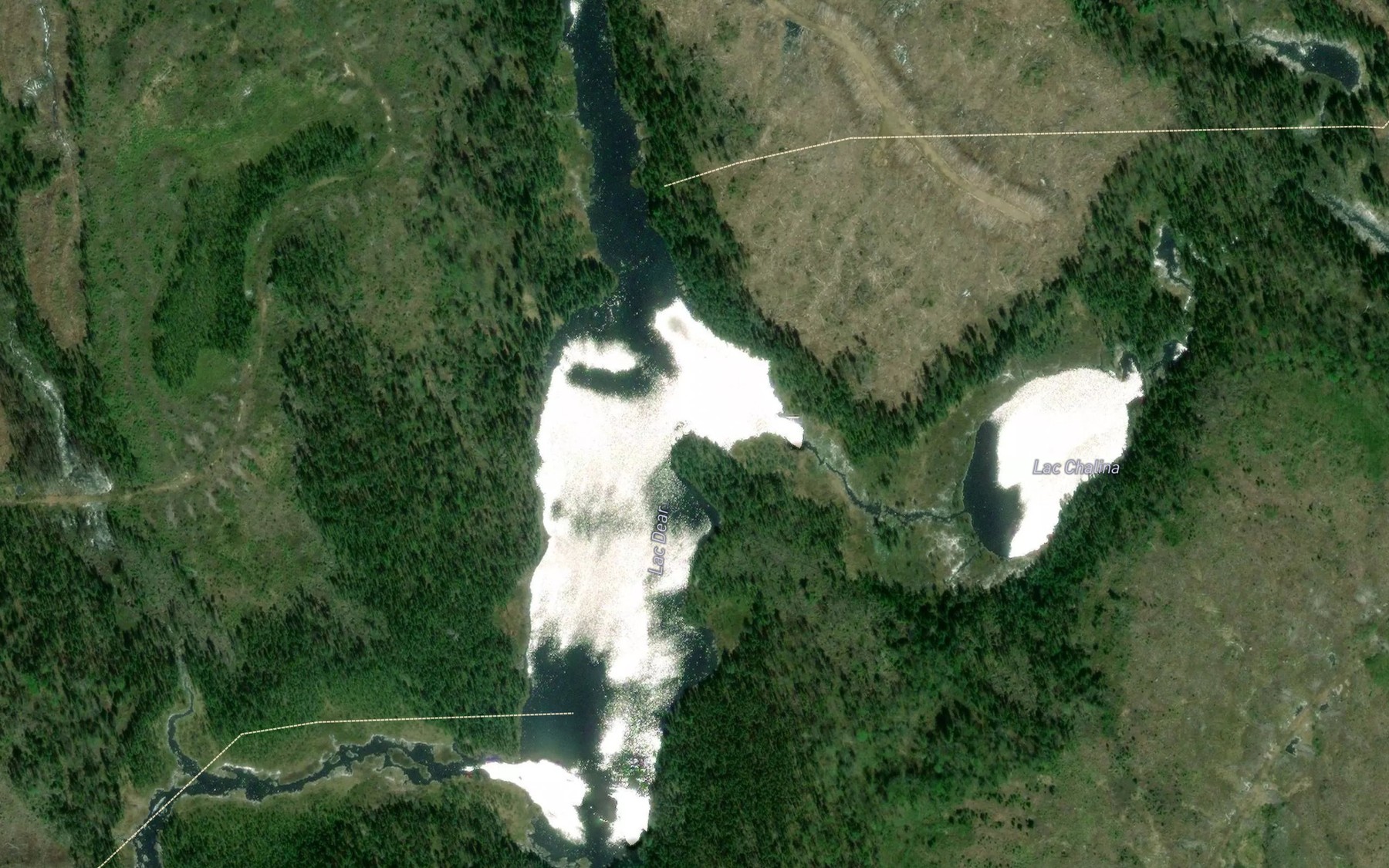 Satellite map of the Lac Dear
