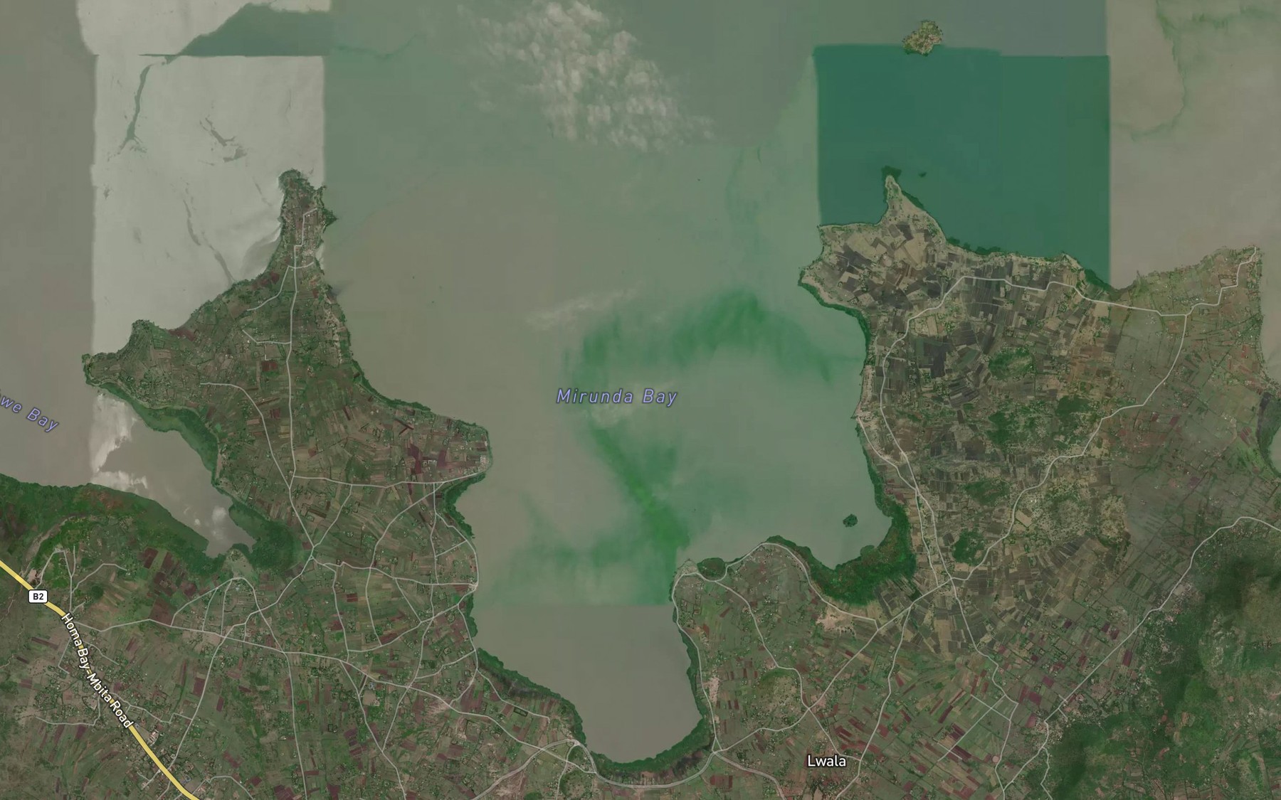 Satellite map of the Mirunda Bay