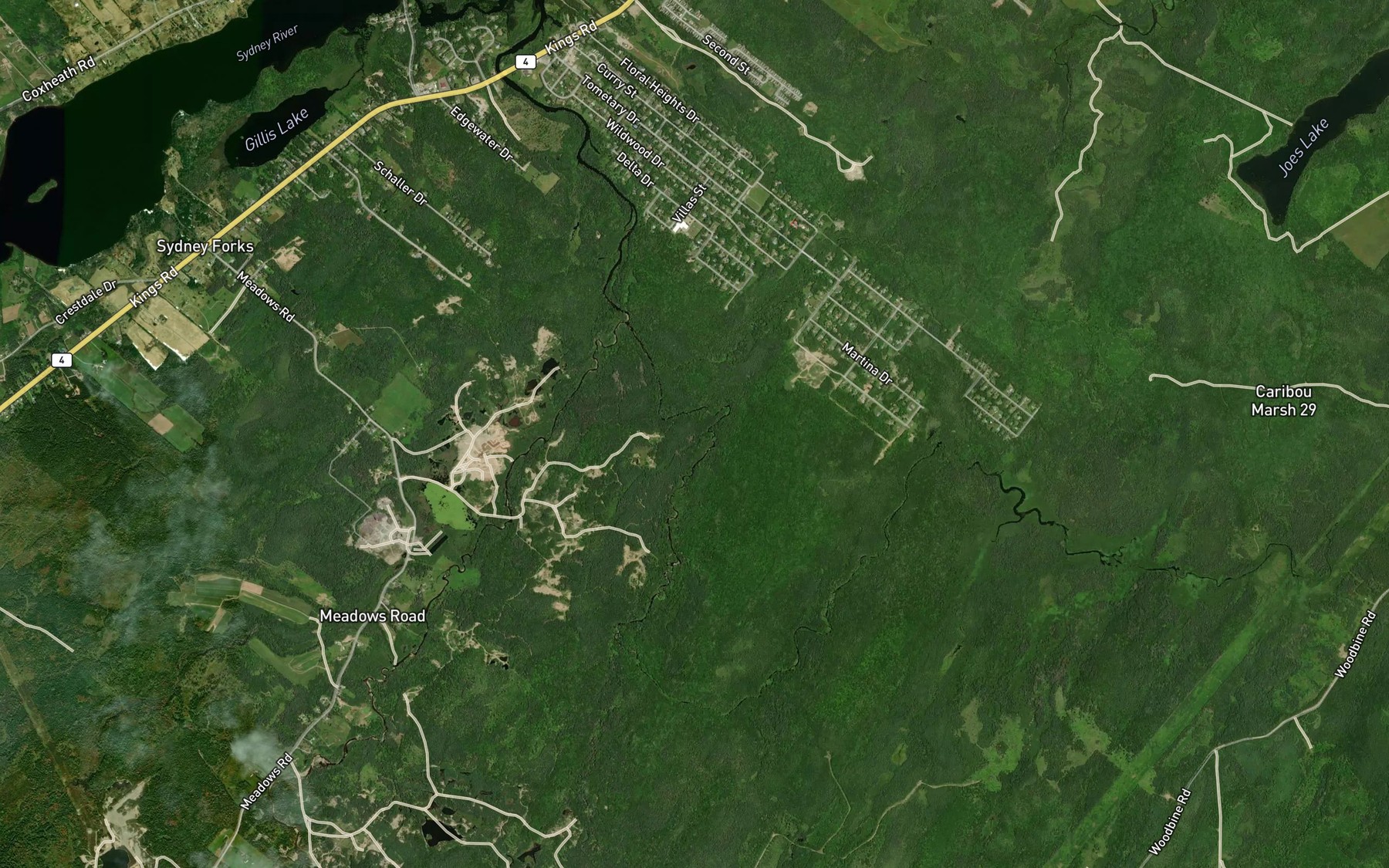 Satellite map of the Dutch Brook