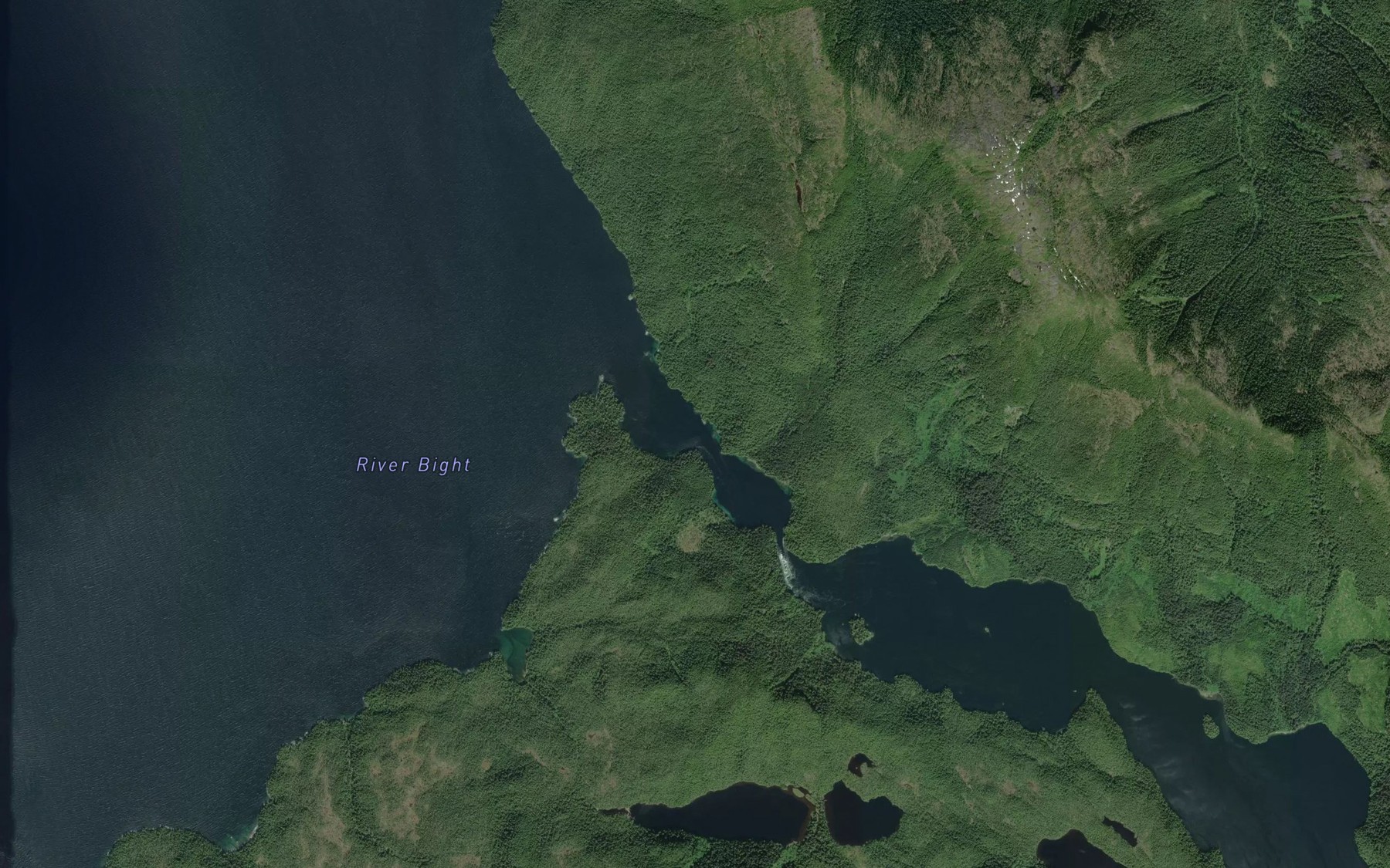Satellite map of the Clement Rapids
