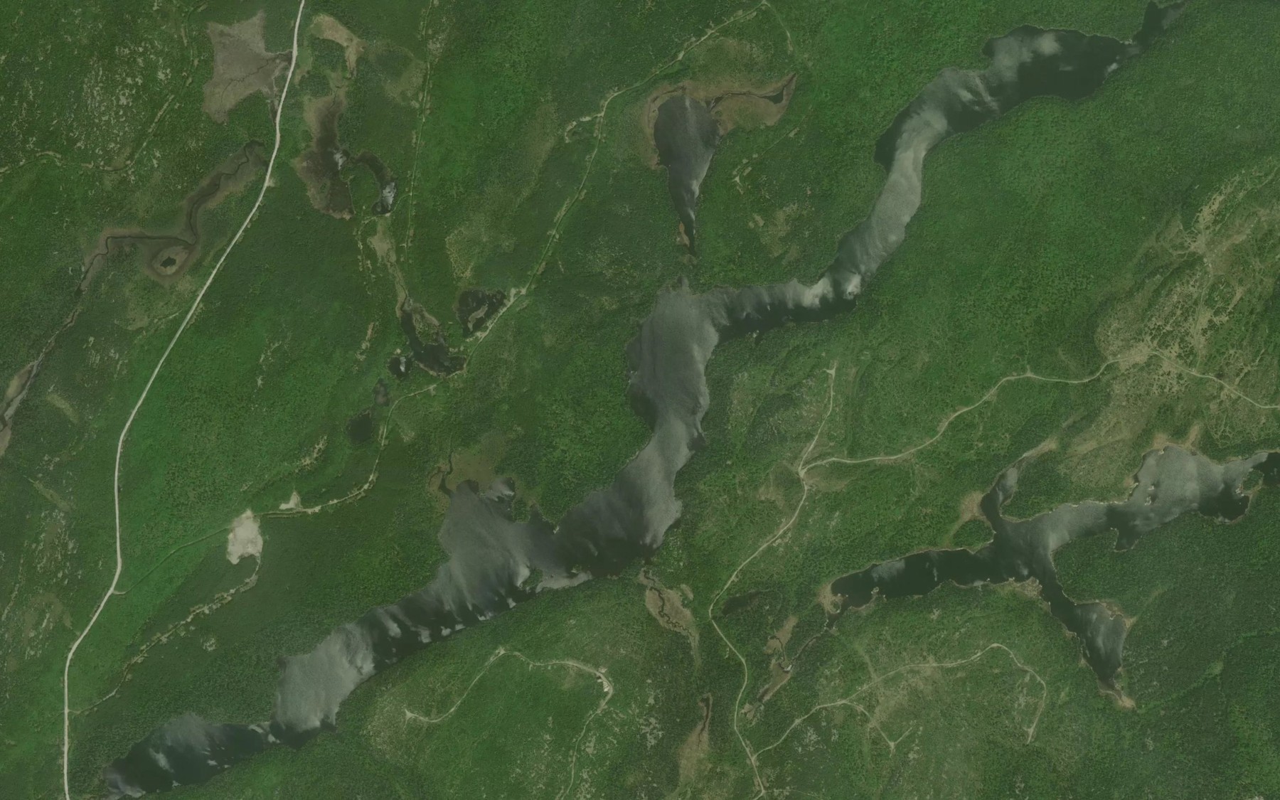 Satellite map of the Doss Lake