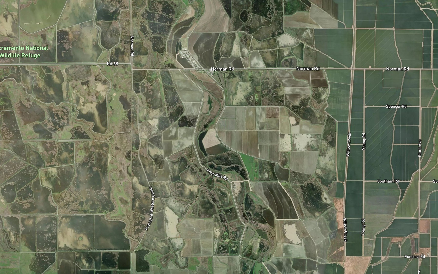 Satellite map of the Provident Eastern Canal
