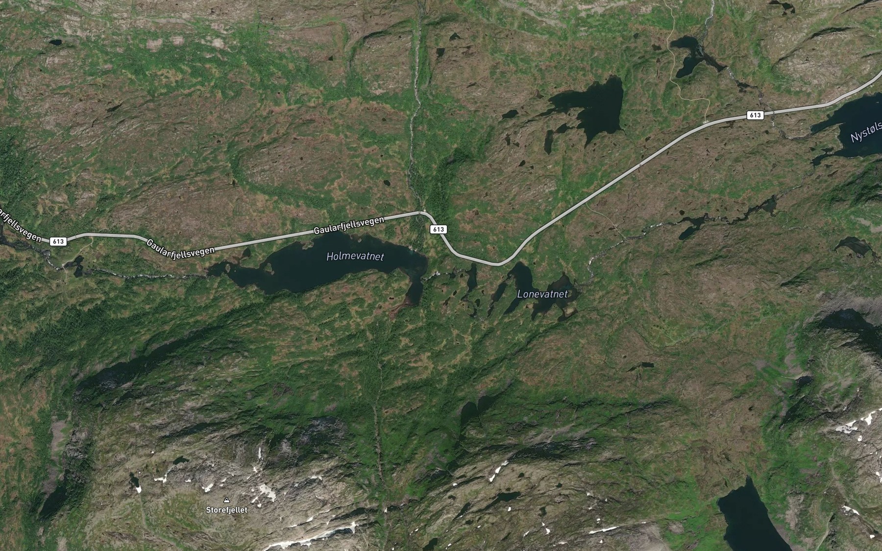 Satellite map of the Kviteforklefossen