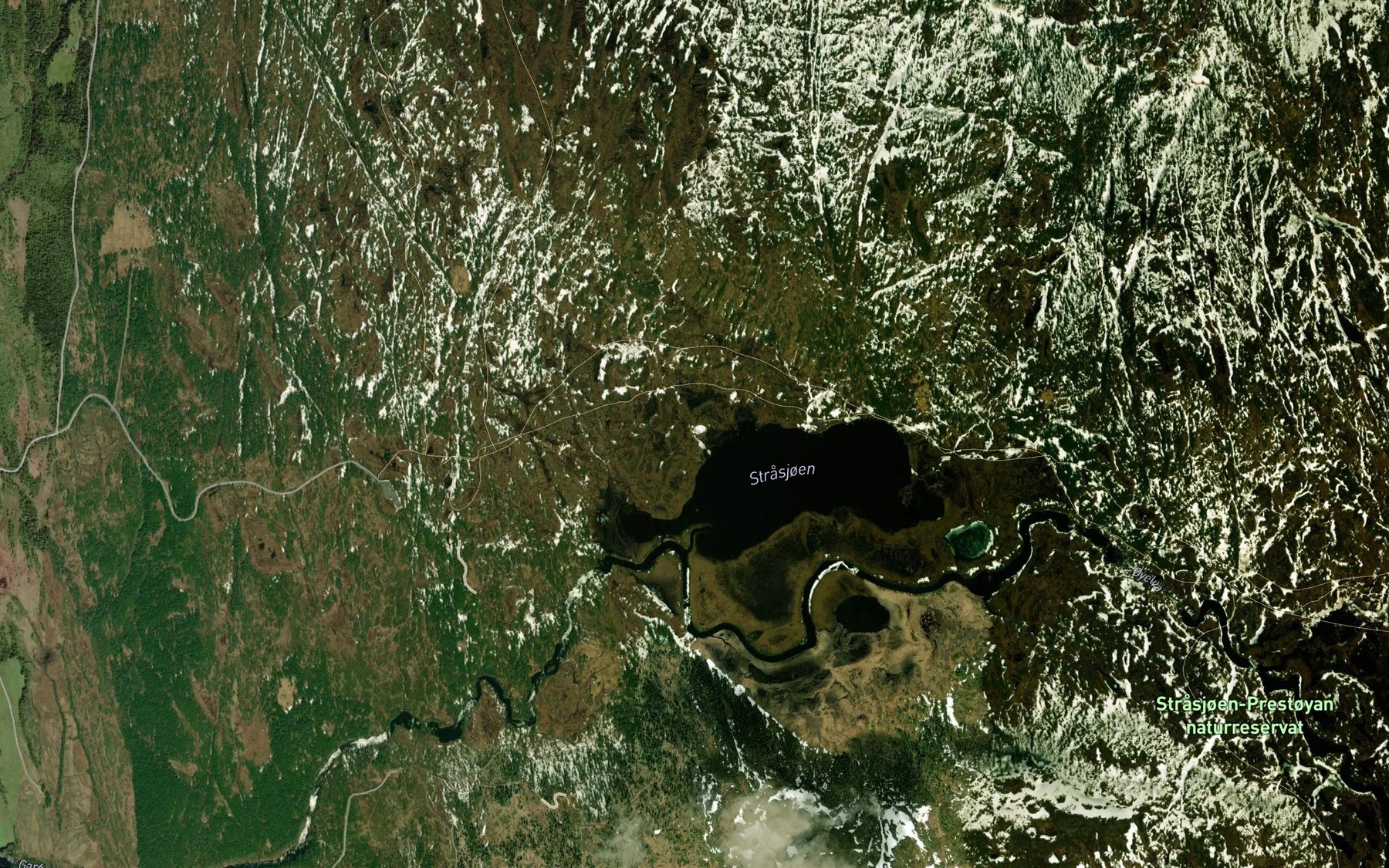 Satellite map of the Borsettbekken