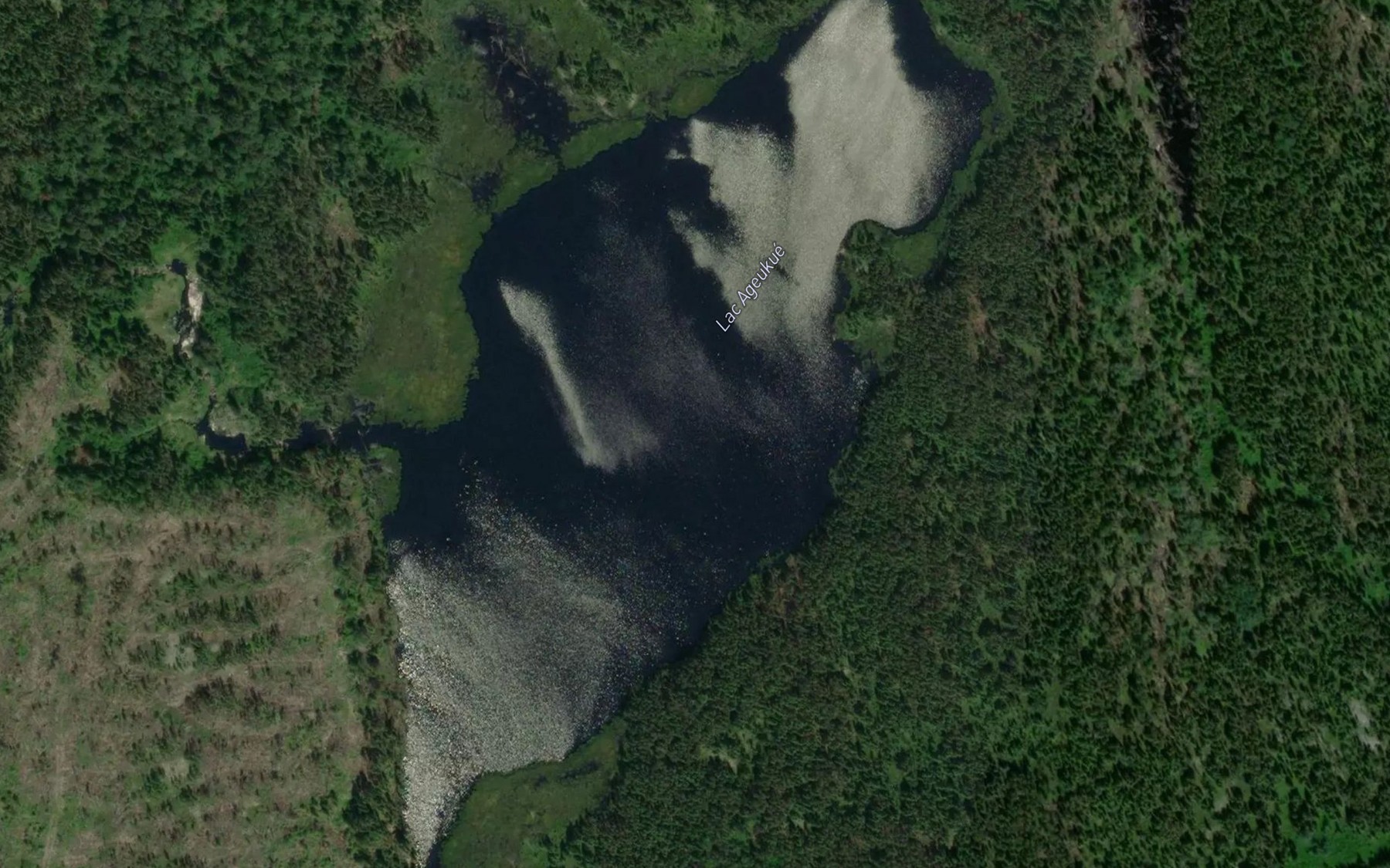 Satellite map of the Lac Ageukue