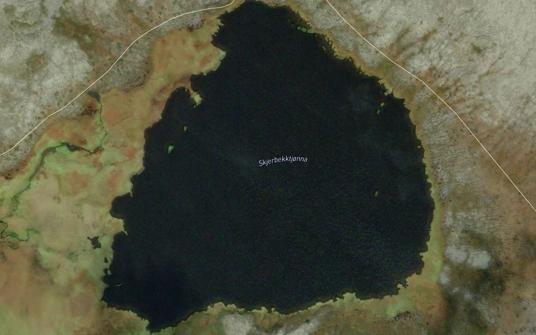 Satellite map of the Skjerbekktjorna