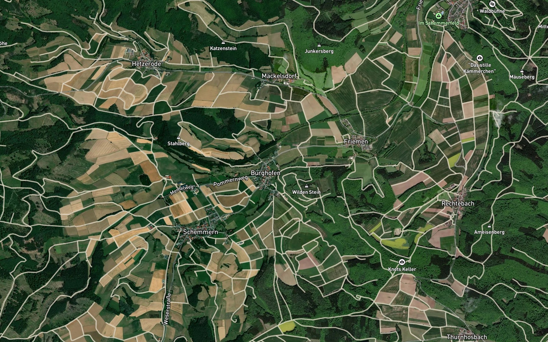 Satellite map of the Fischbach
