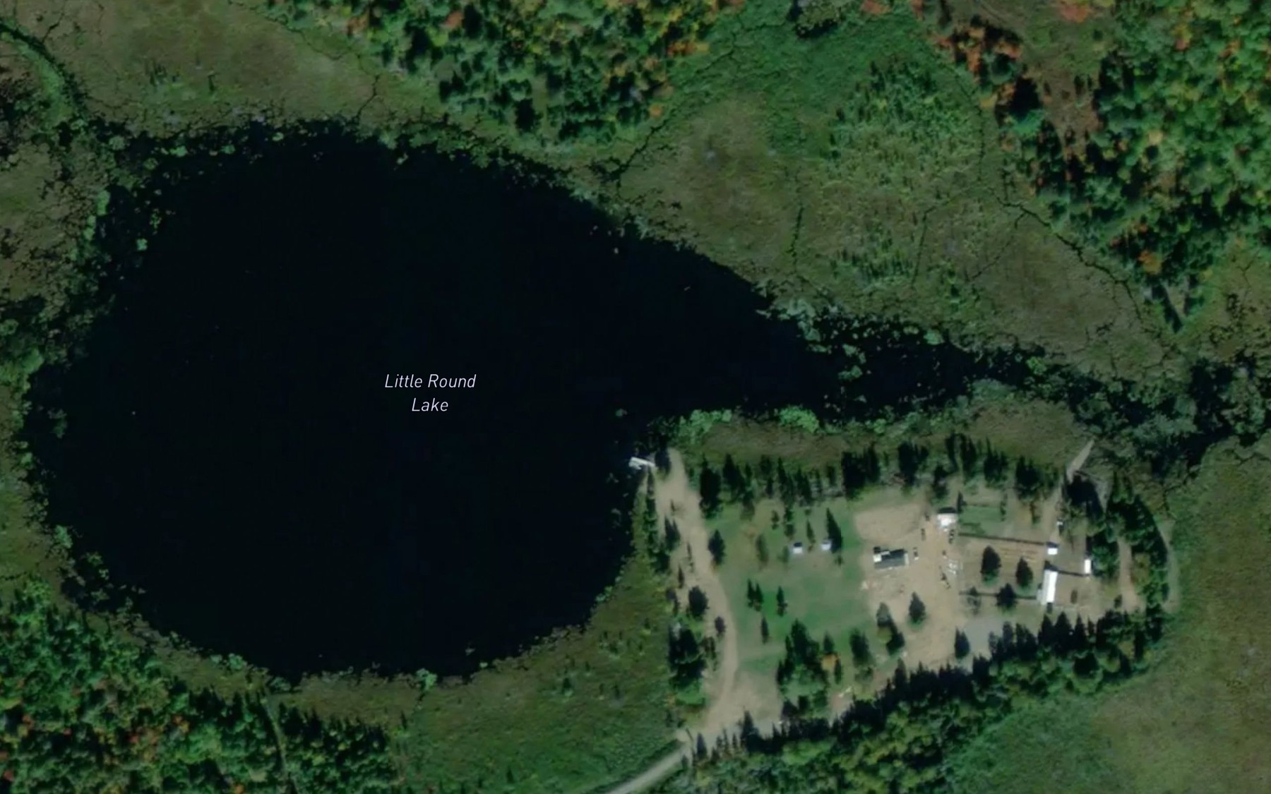 Satellite map of the Little Round Lake