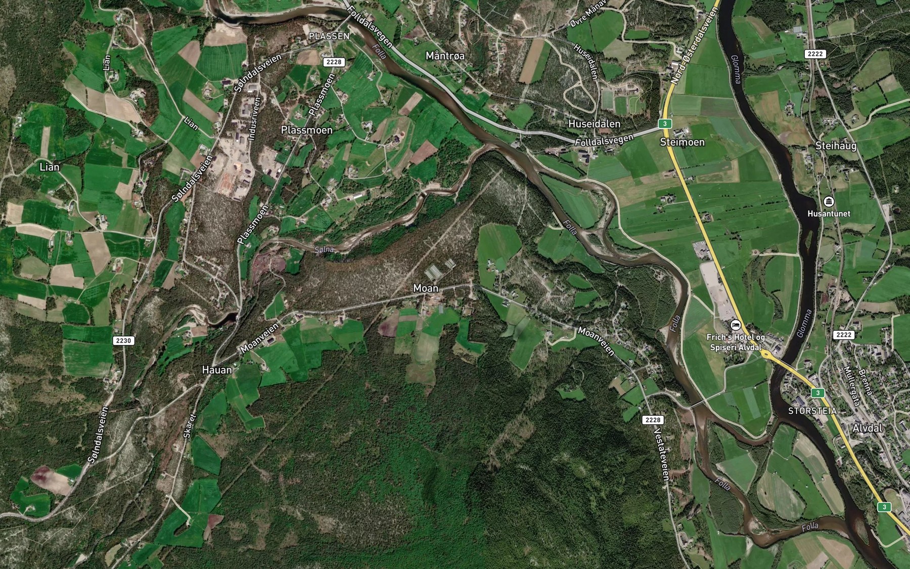 Satellite map of the Solna