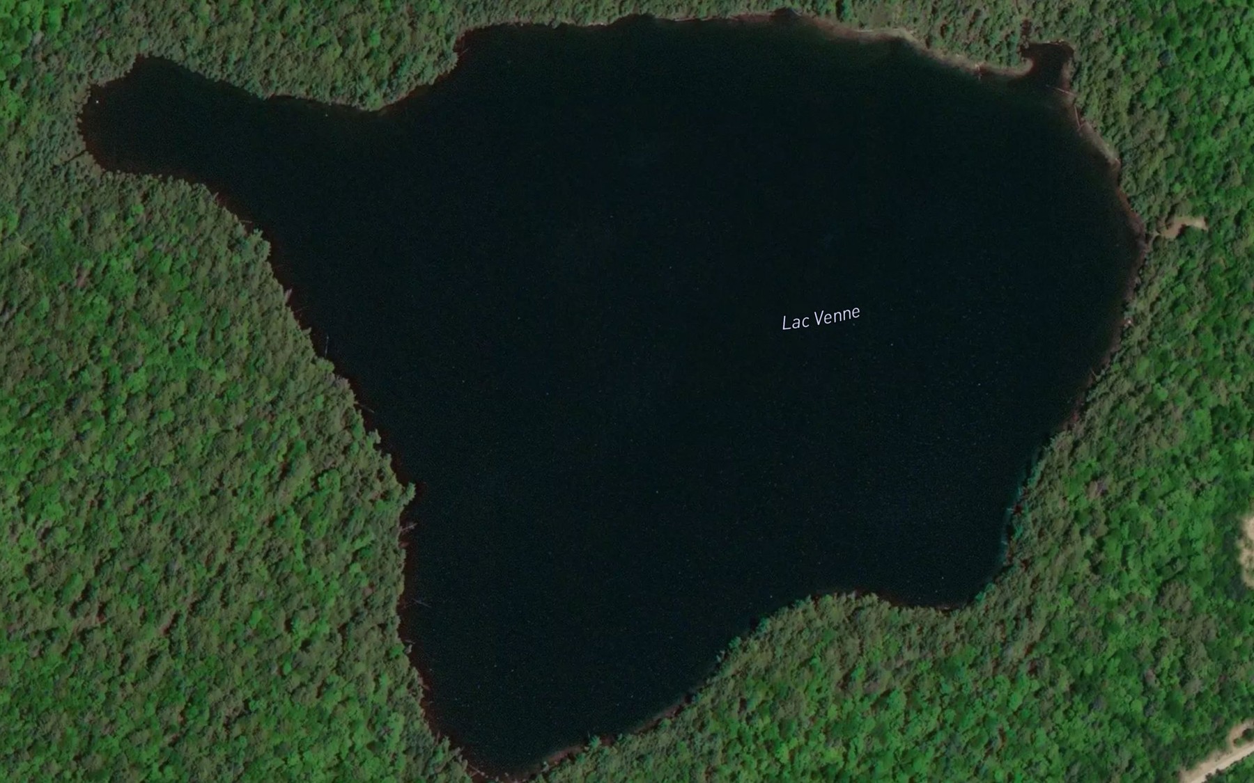 Satellite map of the Lac Venne