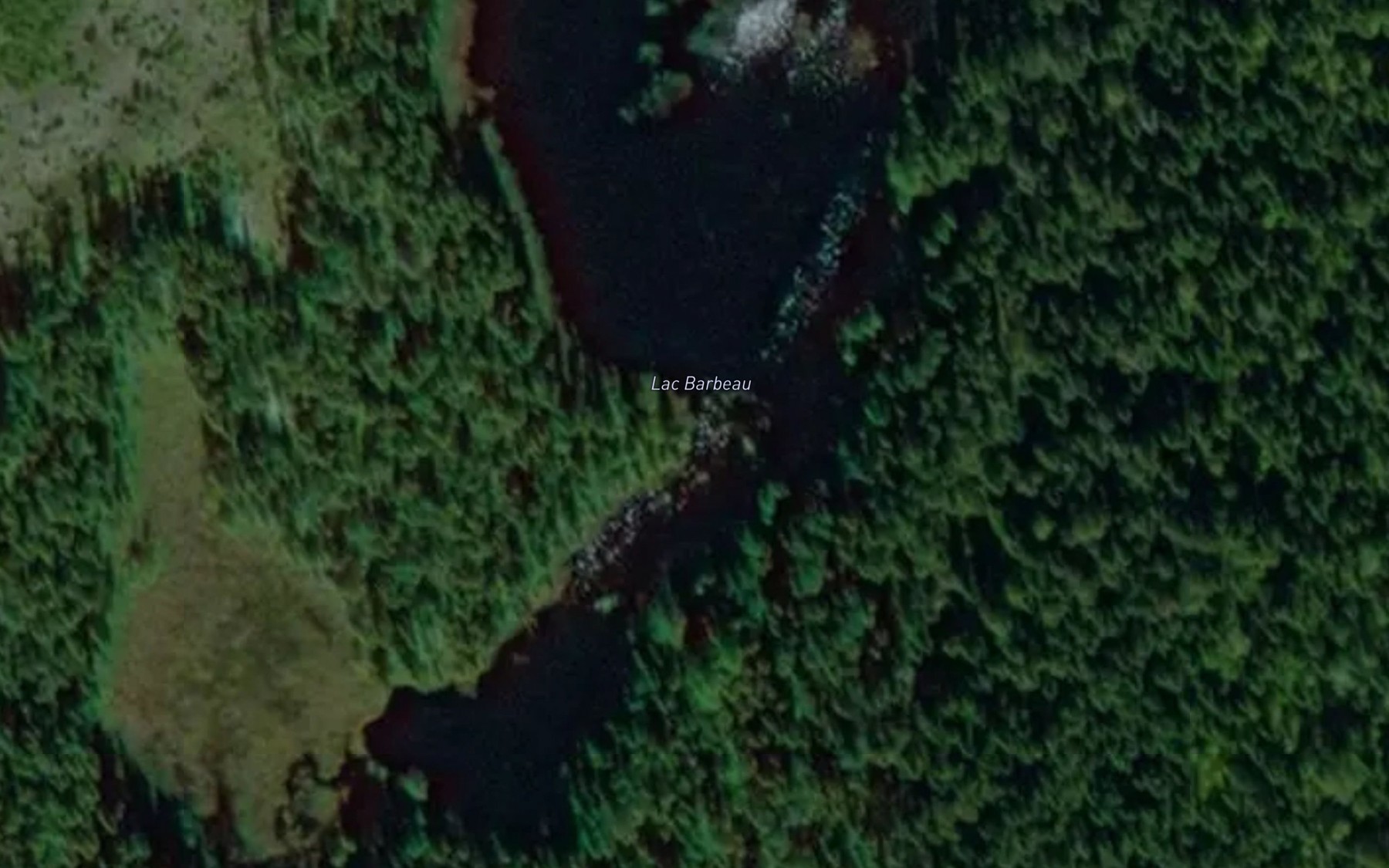 Satellite map of the Lac Barbeau