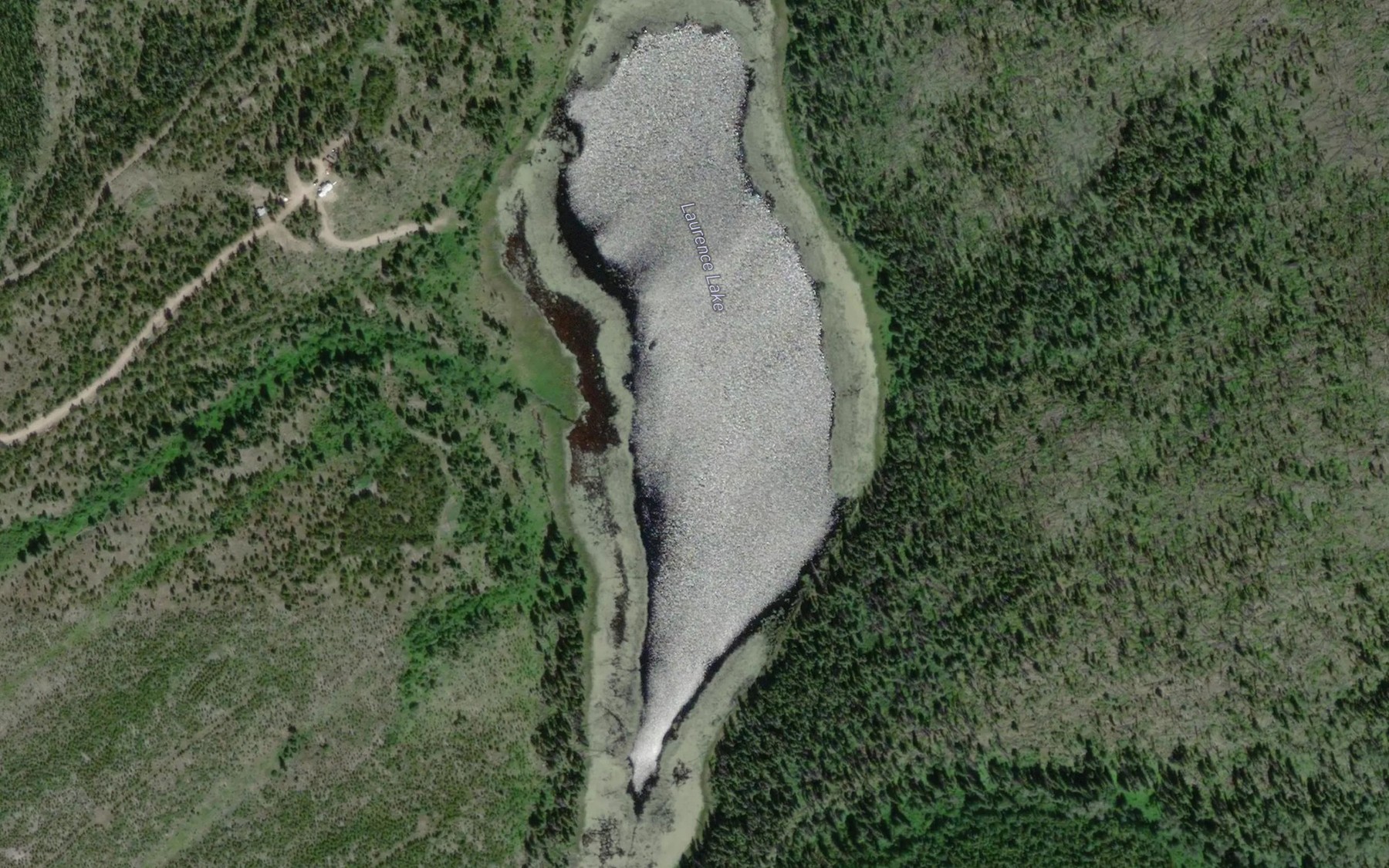 Satellite map of the Laurence Lake