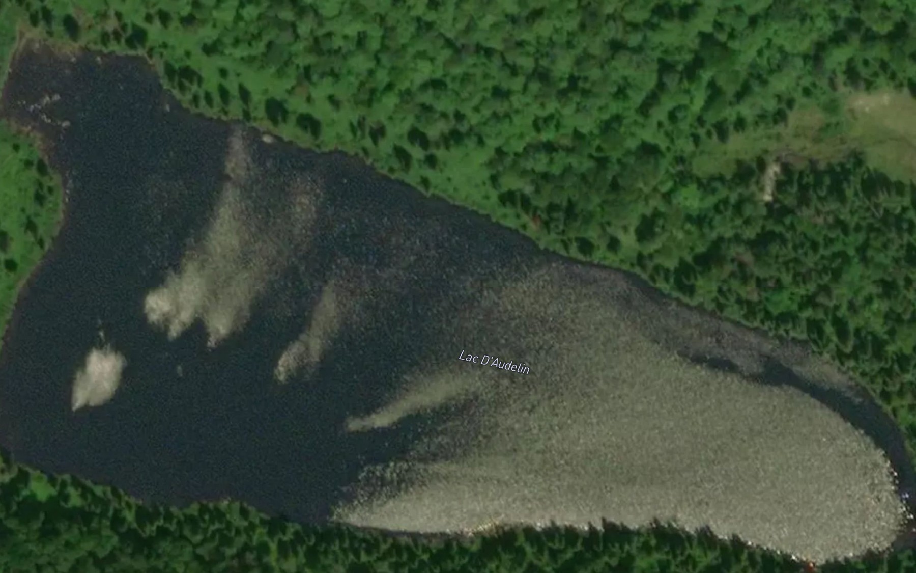 Satellite map of the Lac D'Audelin