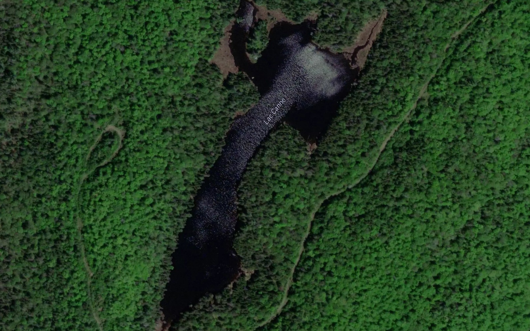 Satellite map of the Lac Canne