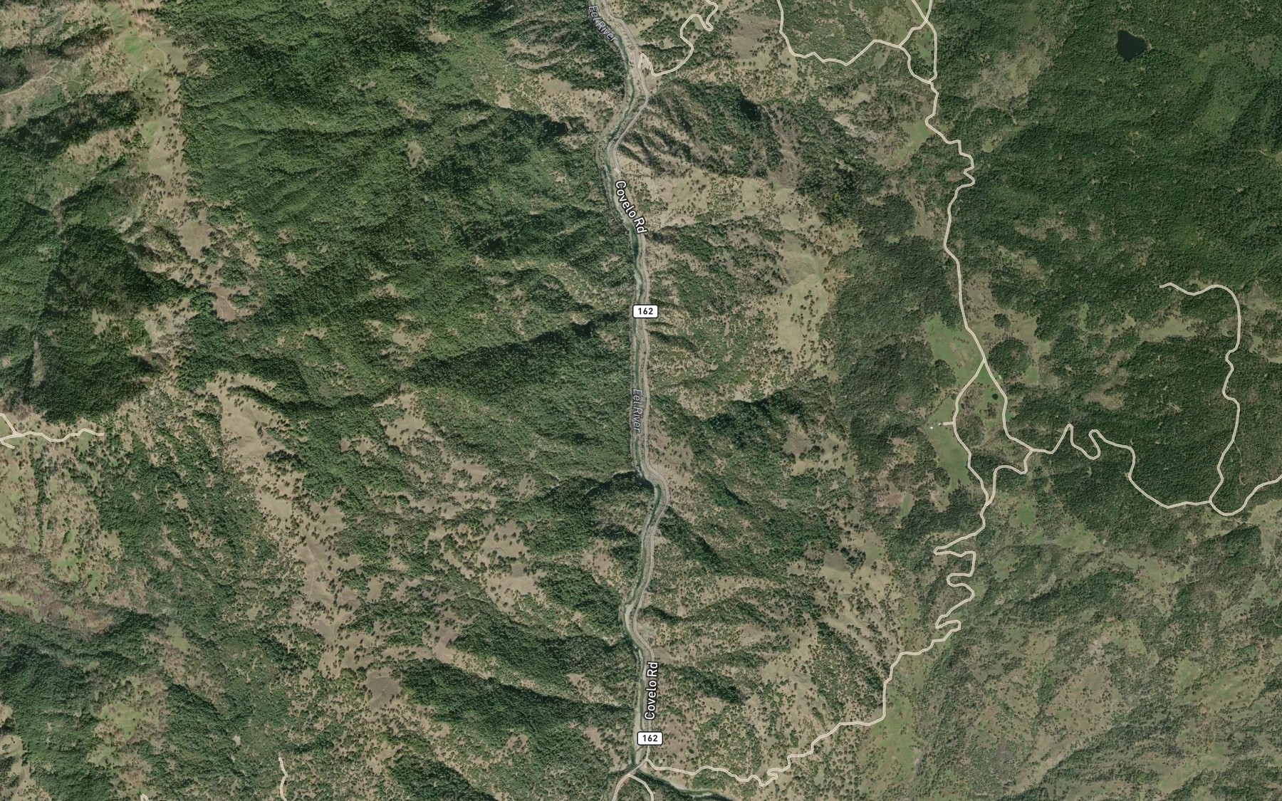 Satellite map of the Rodeo Creek