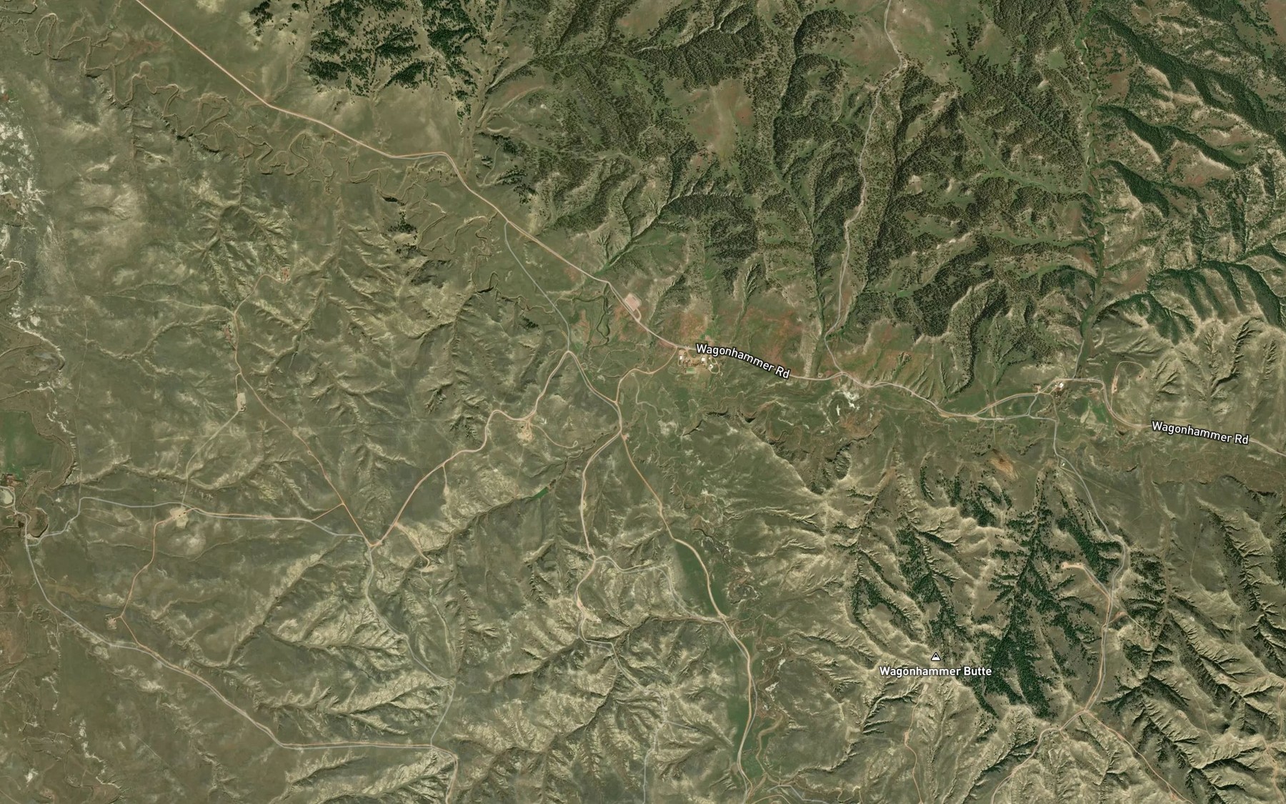 Satellite map of the Little Mitchell Creek