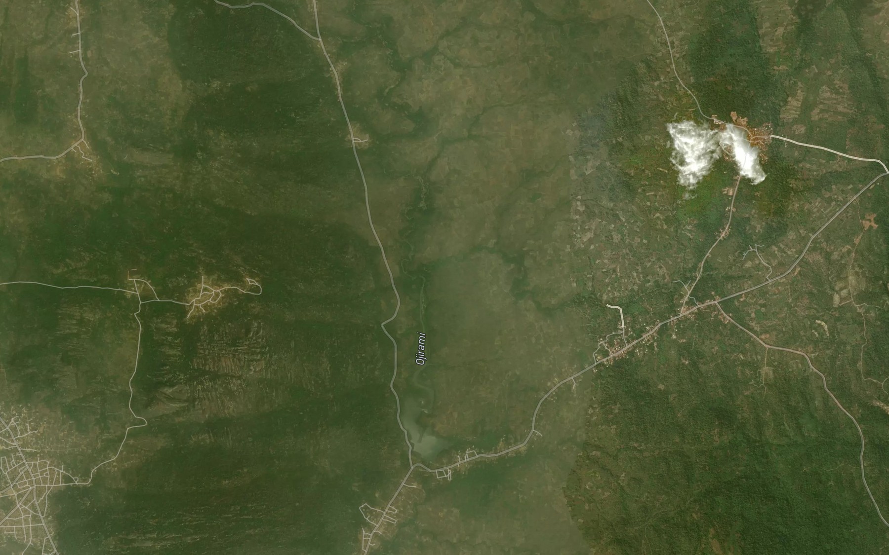 Satellite map of the Onyami River