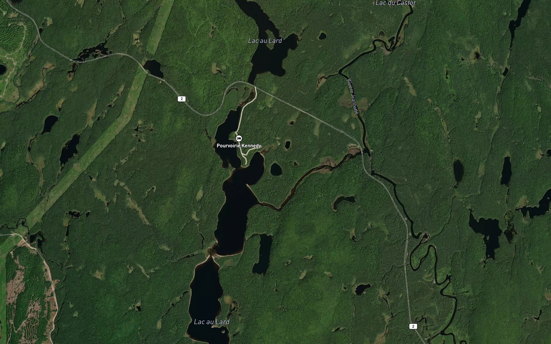 Satellite map of the Lac de la Patte Fine