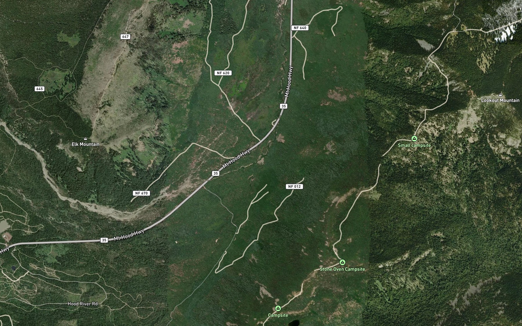 Satellite map of the Newton Creek
