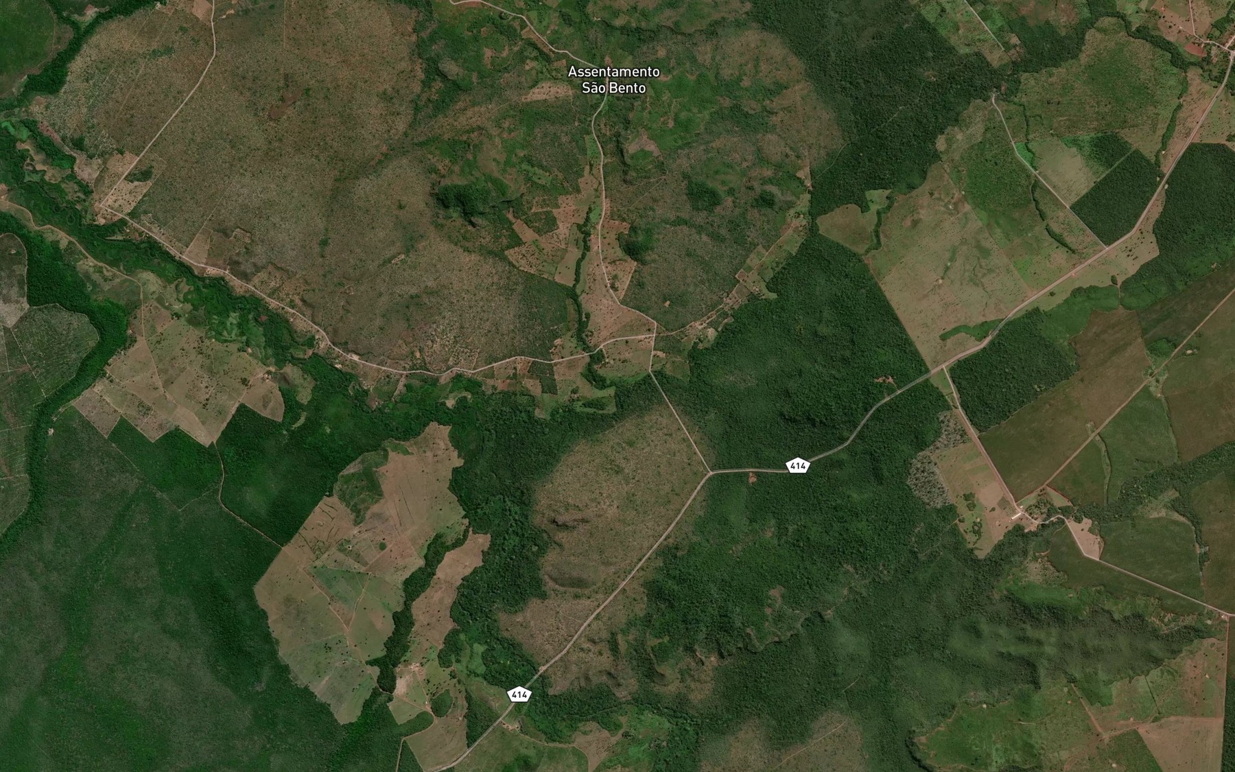 Satellite map of the Corrego Estrema