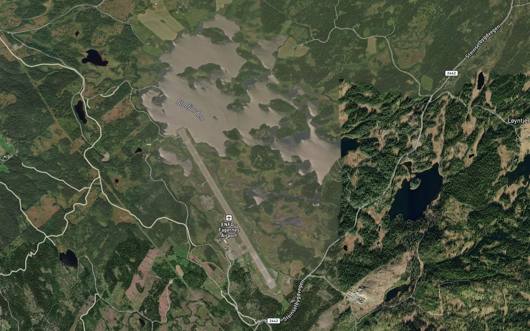 Satellite map of the Krakkebrenna