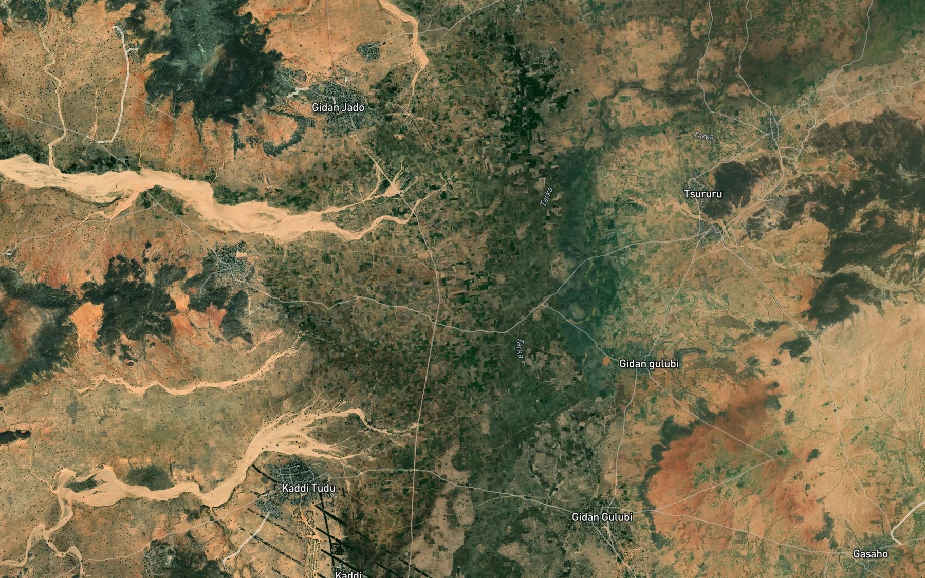 Satellite map of the River Maica