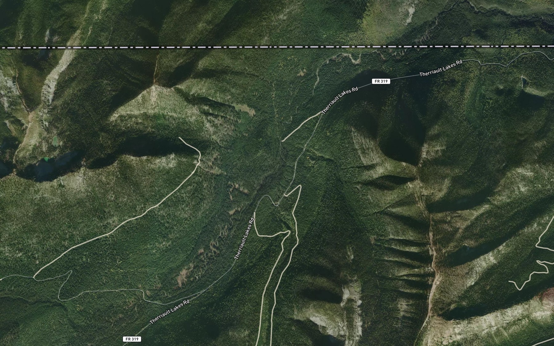 Satellite map of the Rich Creek