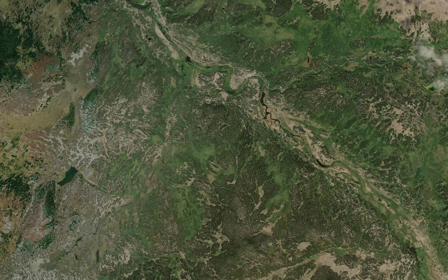 Satellite map of the Rose Creek