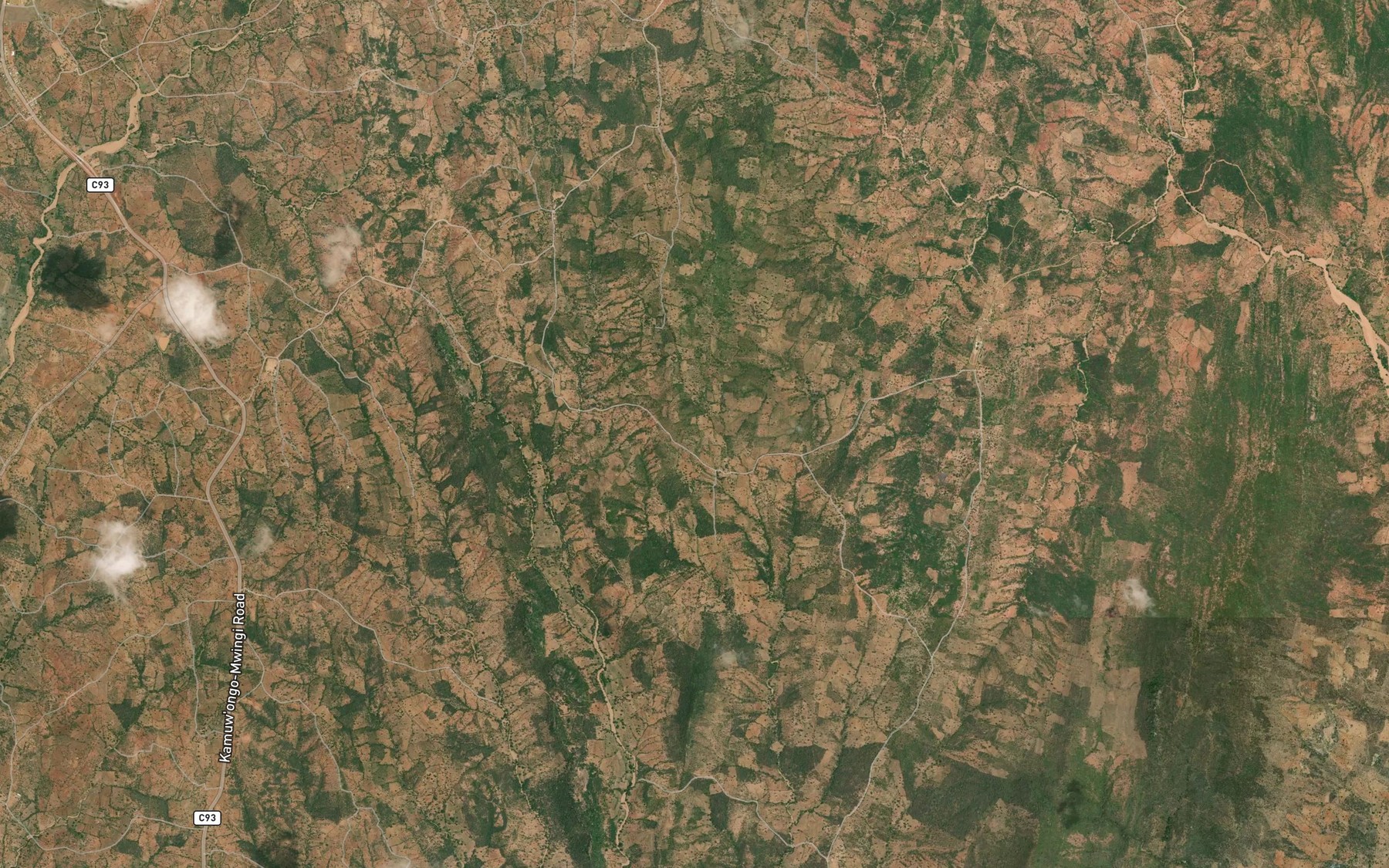 Satellite map of the Kwa Makindi Dam