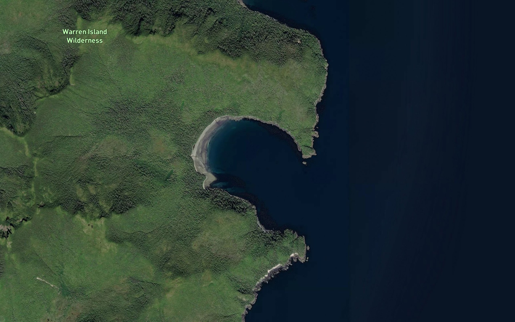 Satellite map of the Warren Cove