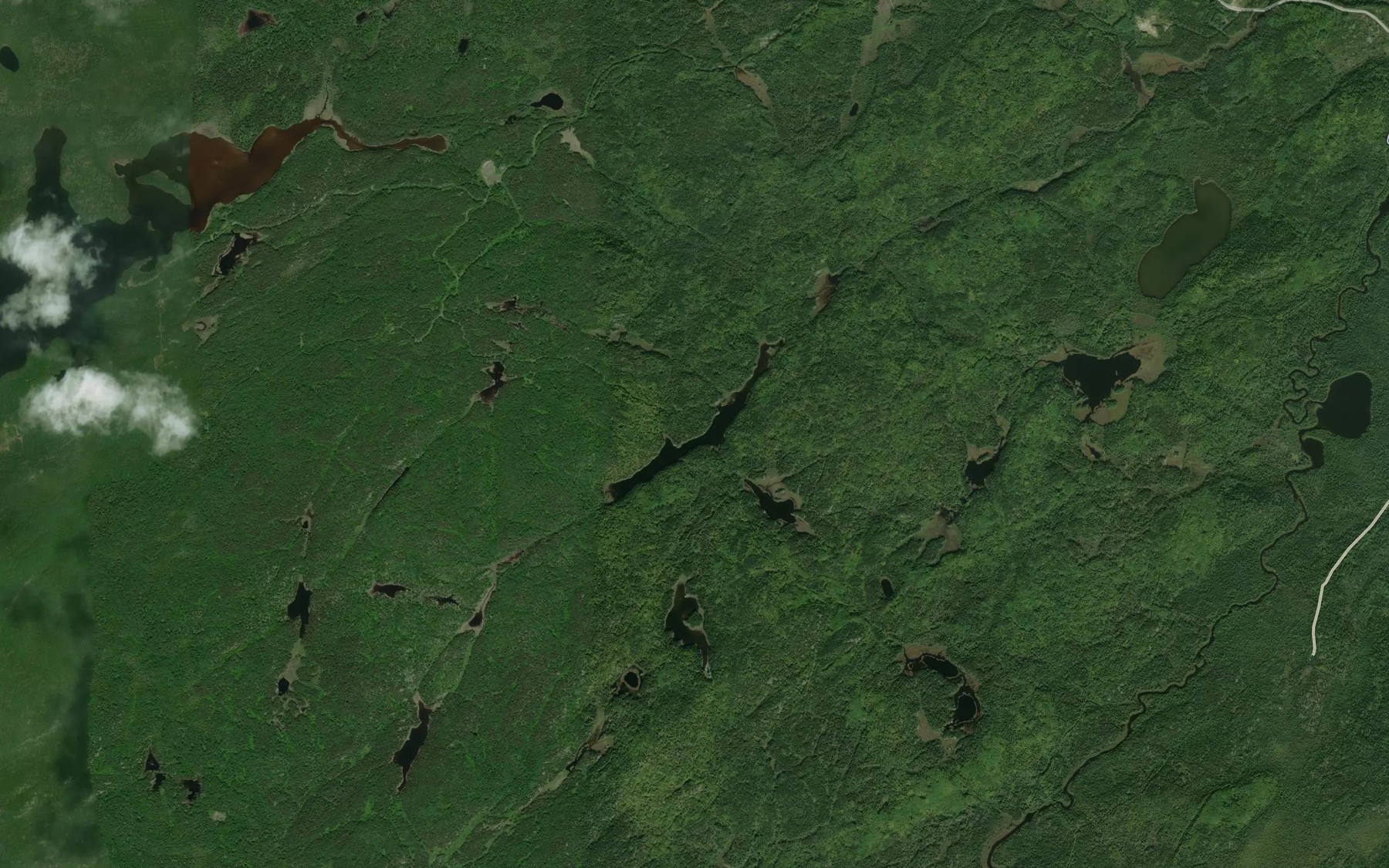 Satellite map of the Forge Lake