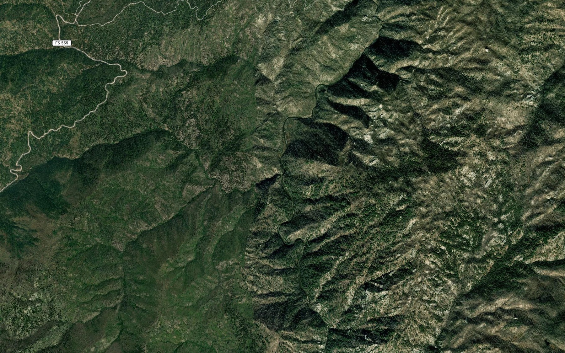Satellite map of the Scott Creek