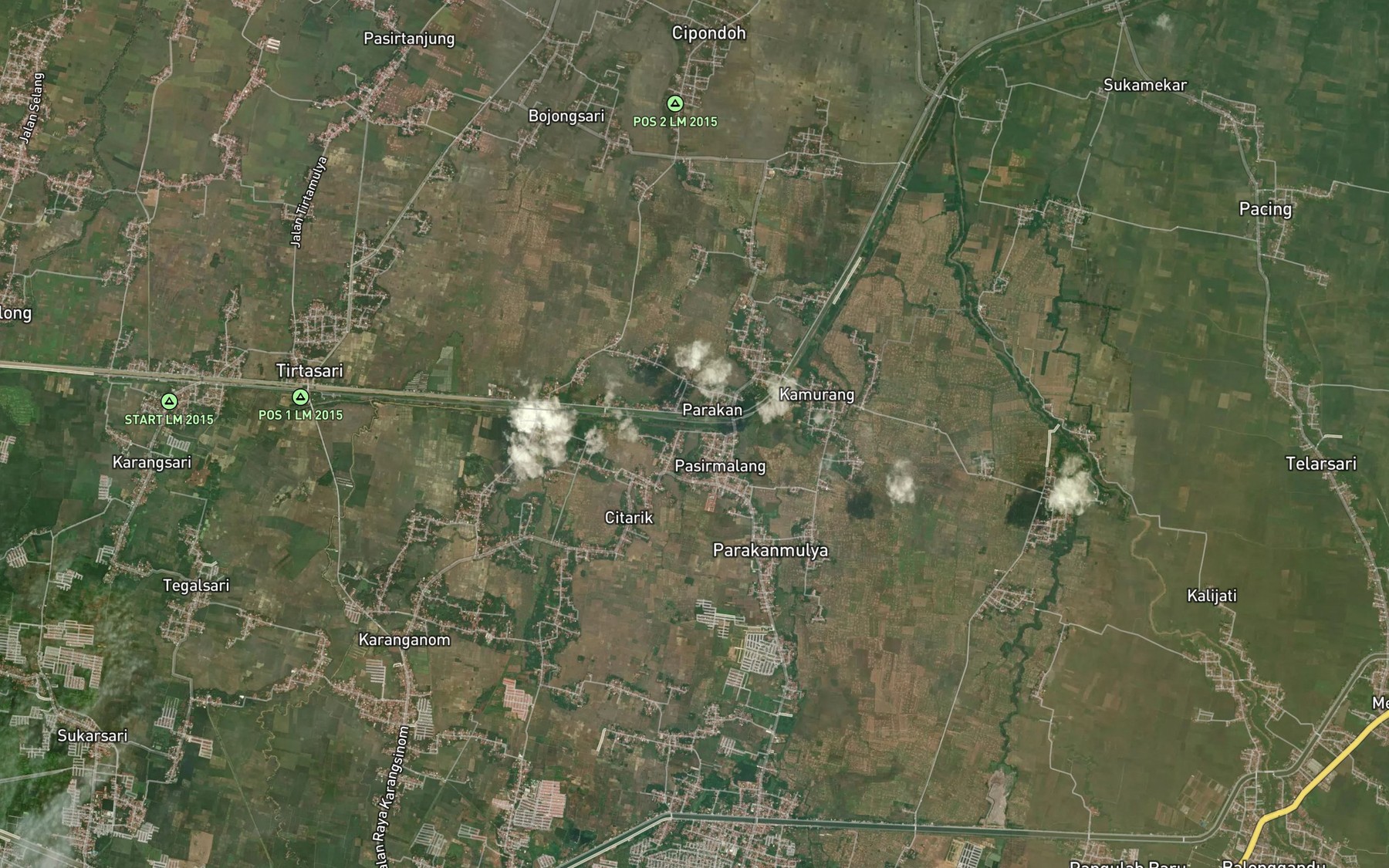 Satellite map of the Kali Tangkil